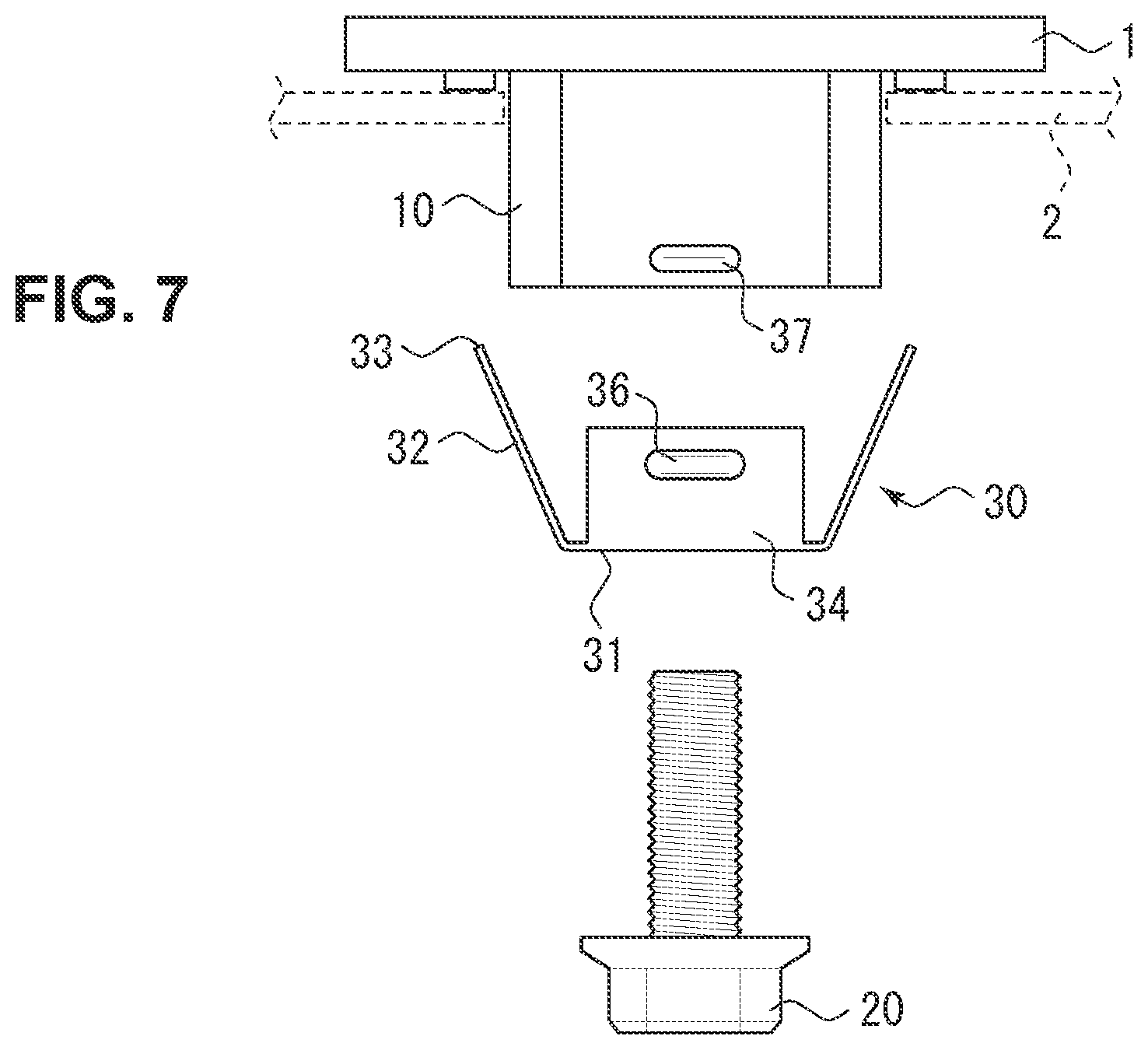 Patent US12104635 Figure 5 – Roof-mounted antenna mounting structure