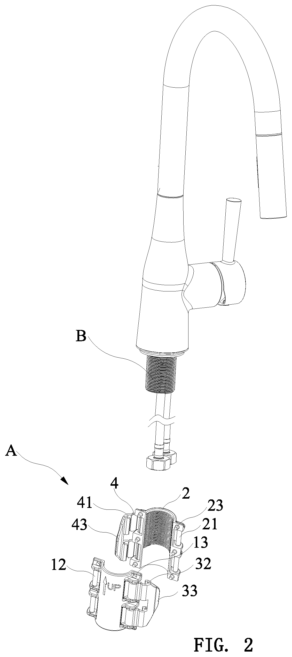 Patent US12104636 Figure 2 – Quick release and quick installation nut
