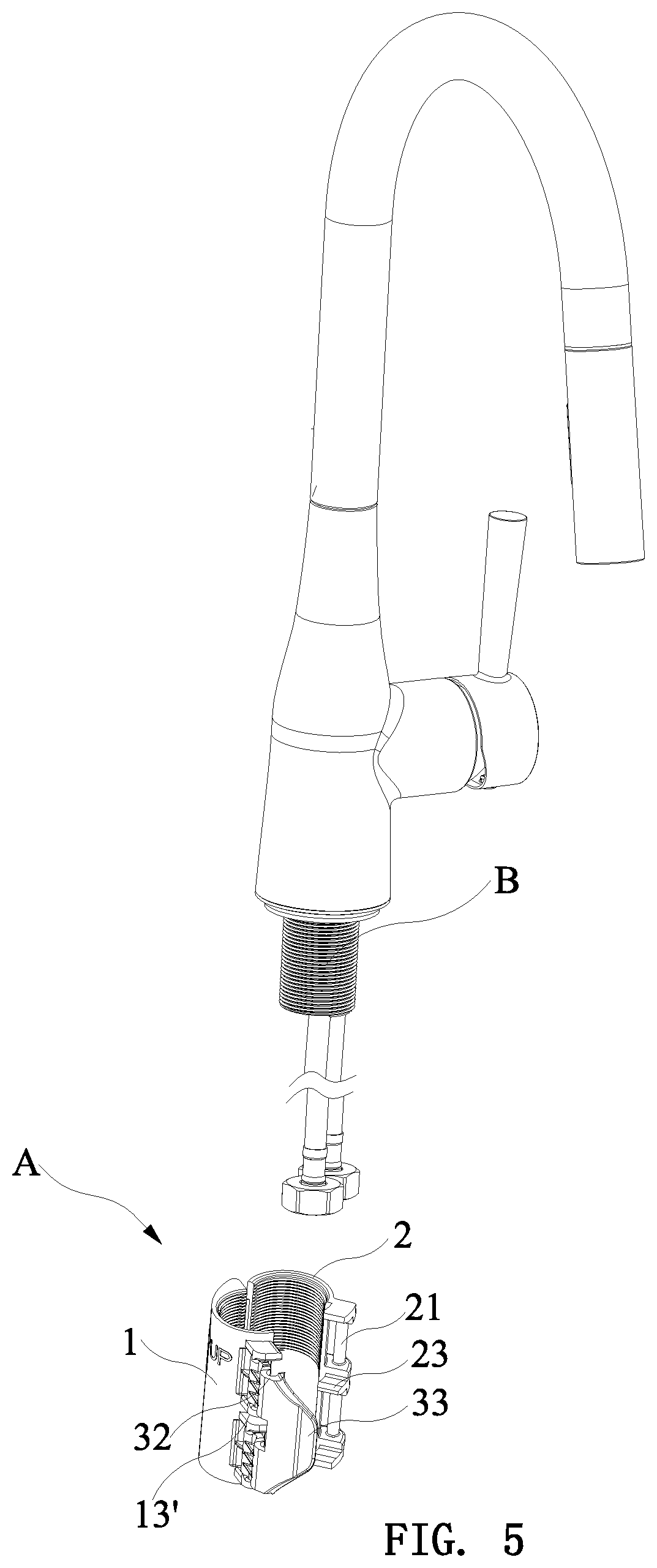 Patent US12104636 Figure 5 – Quick release and quick installation nut