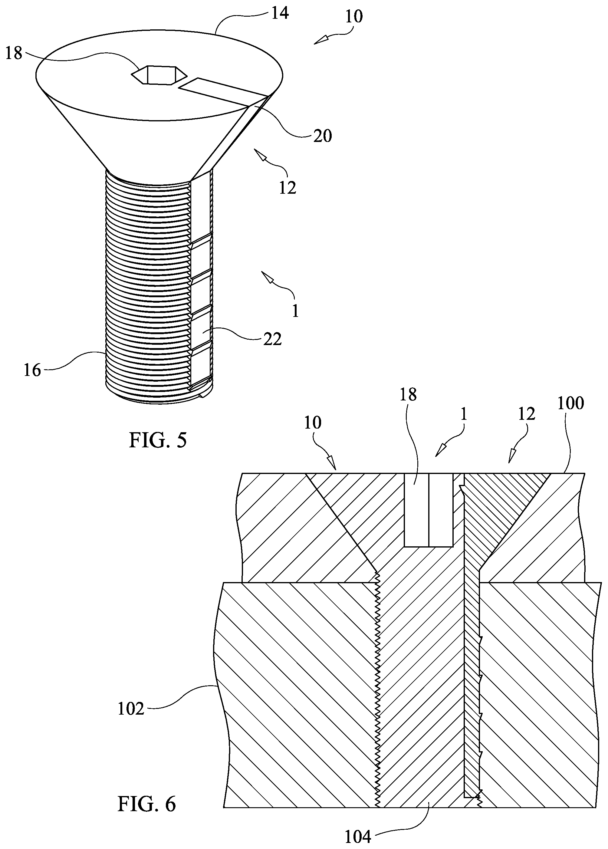 Patent US12104637 Figure 3 – Locking fastener utilizing an inserted key