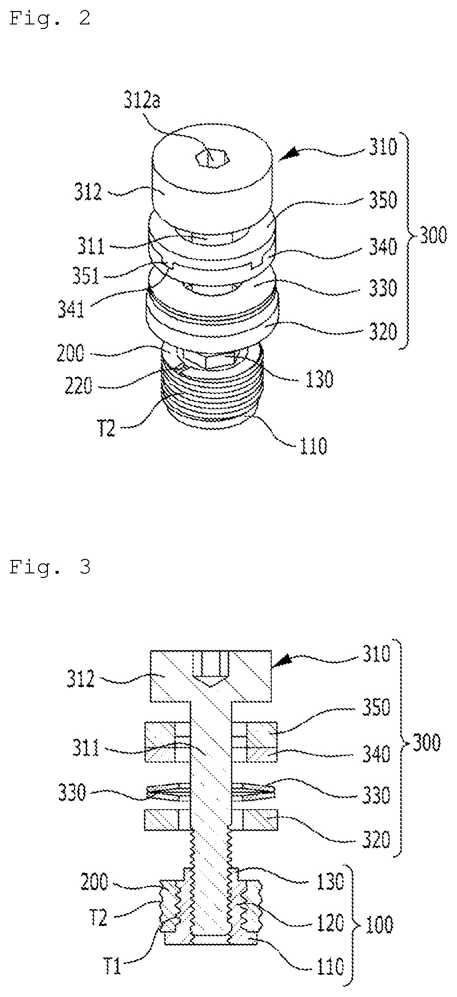 Patent US12104638 Figure 2 – Interlocking fastening upper electrode assembly having improved fastening force, and plasma device including same