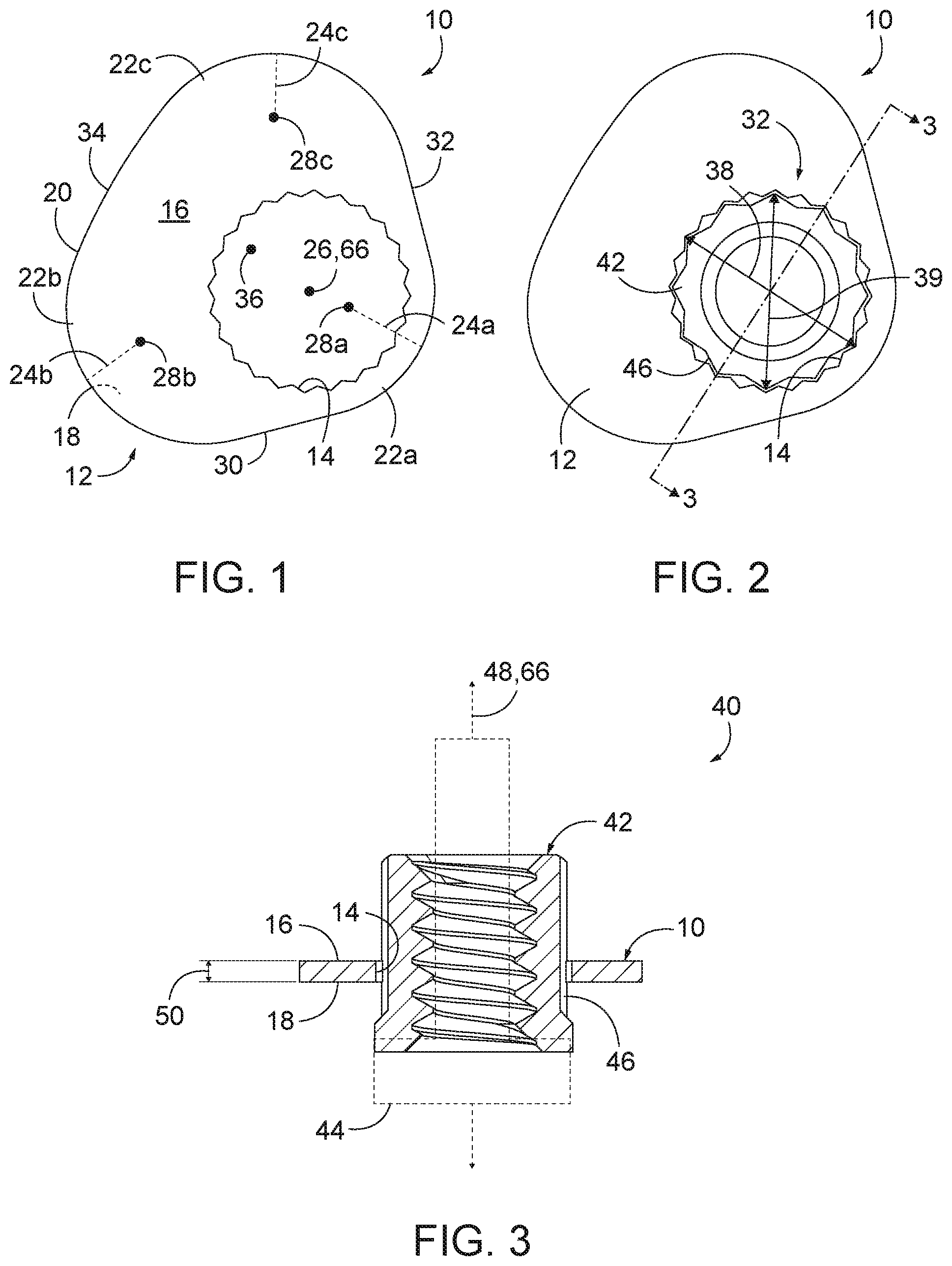 Patent US12104641 Figure 1 – Retention washers, propeller retention systems, and related methods