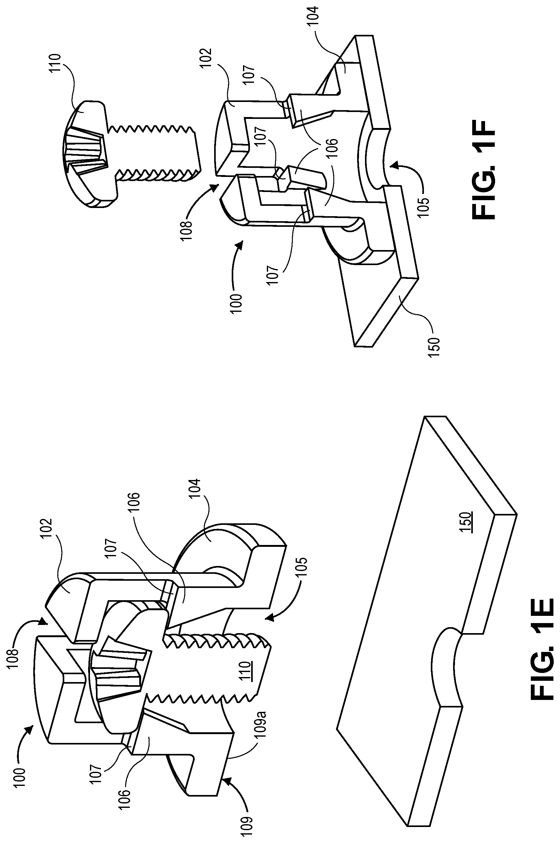 Patent US12104642 Figure 3 – Flexible fastener captivator