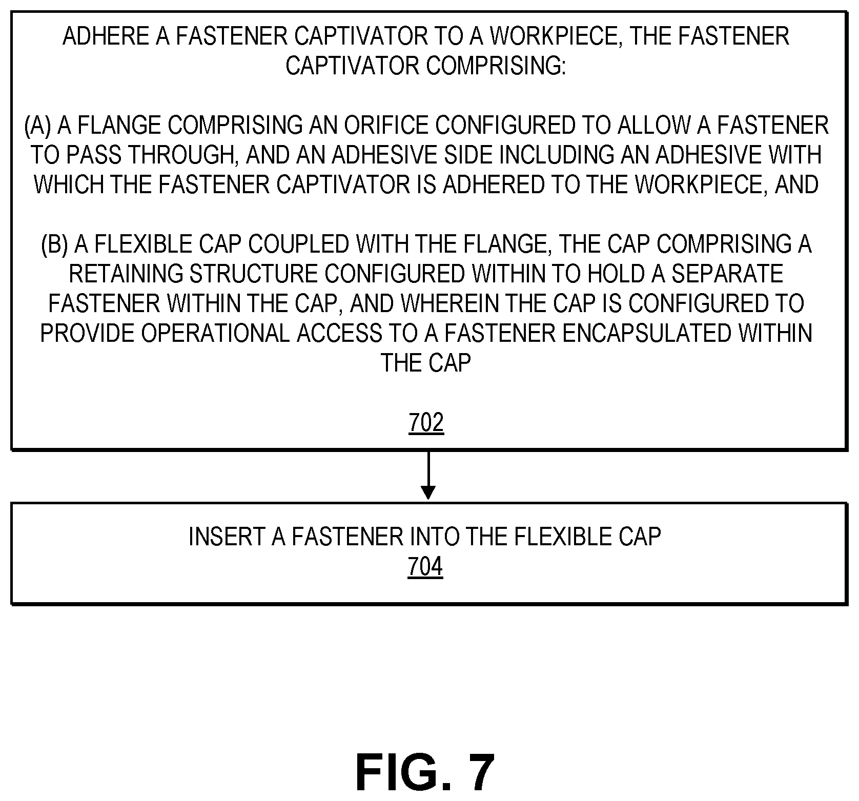 Patent US12104642 Figure 10 – Flexible fastener captivator