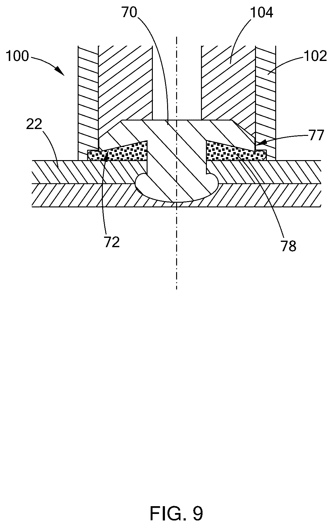 Patent US12104643 Figure 9 – Friction element weld element modification to increase corrosion resistance of thermal mechanical joint