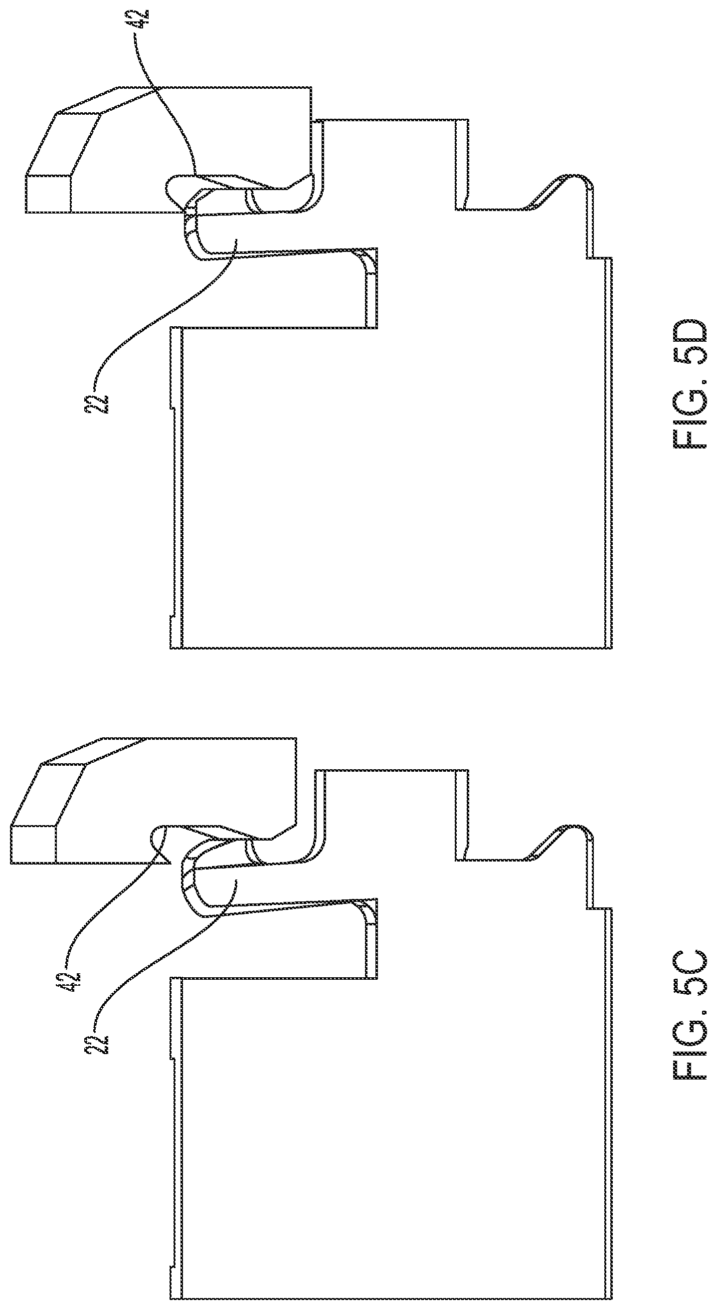 Patent US12104646 Figure 11 – Snap feature assembly and method