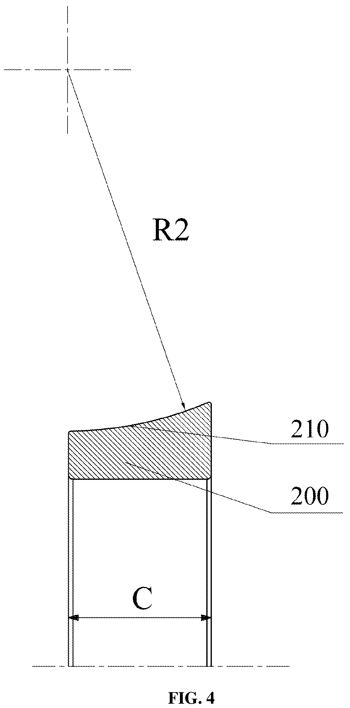 Patent US12104647 Figure 4 – Angular contact self-aligning roller bearing