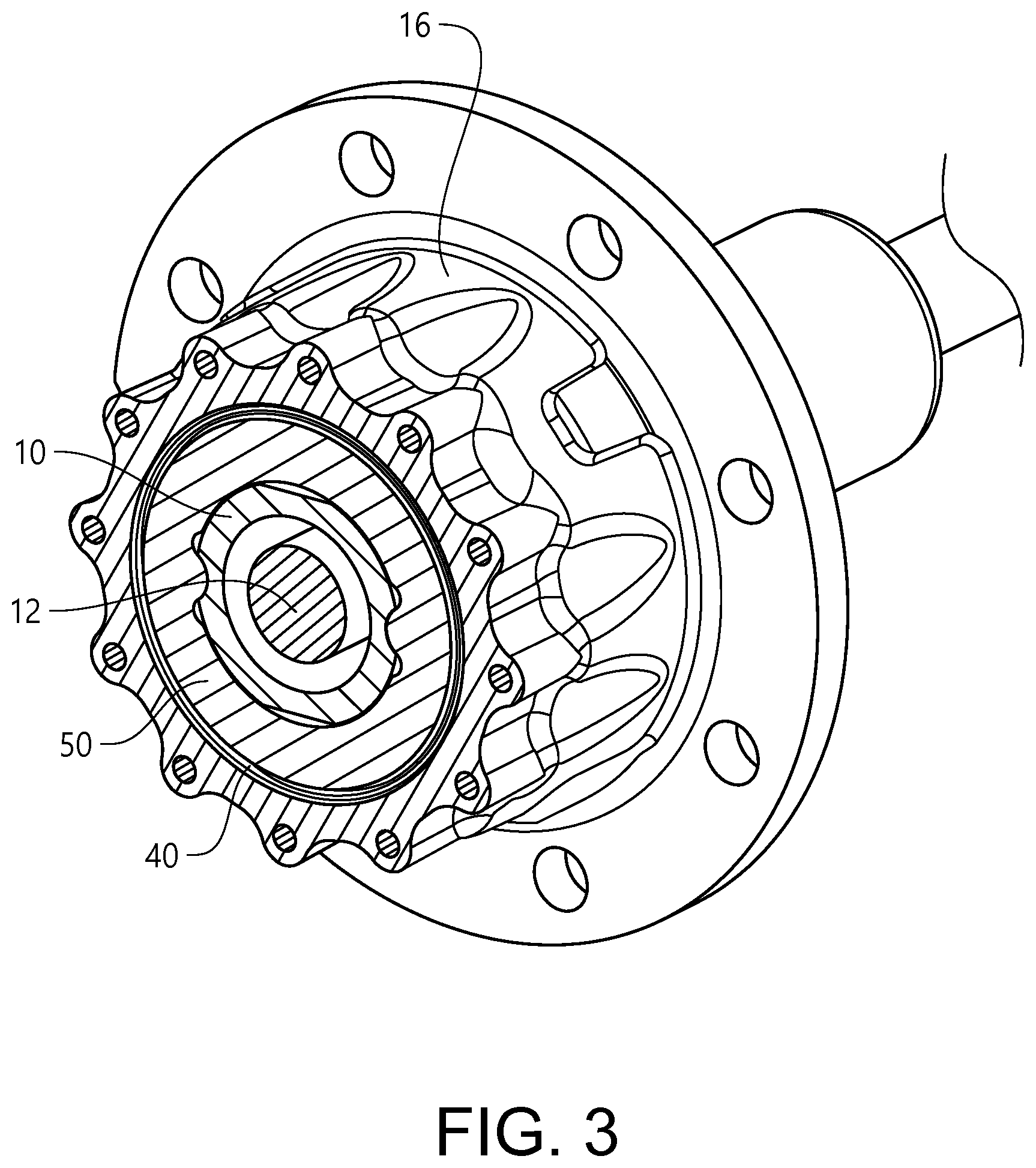 Patent US12104649 Figure 3 – Wheel bearing sealing arrangement and a vehicle