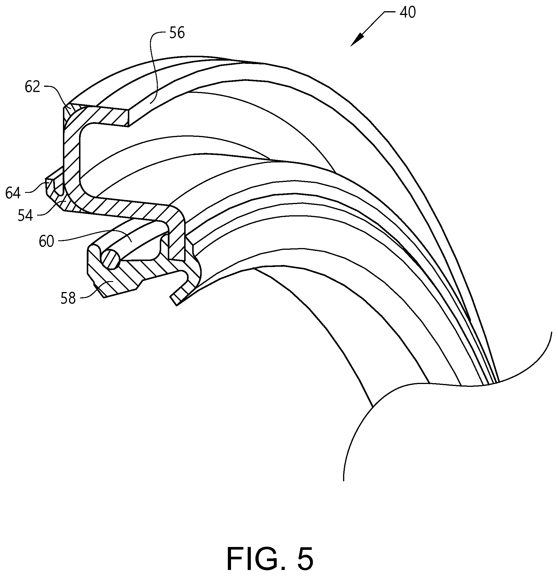 Patent US12104649 Figure 5 – Wheel bearing sealing arrangement and a vehicle