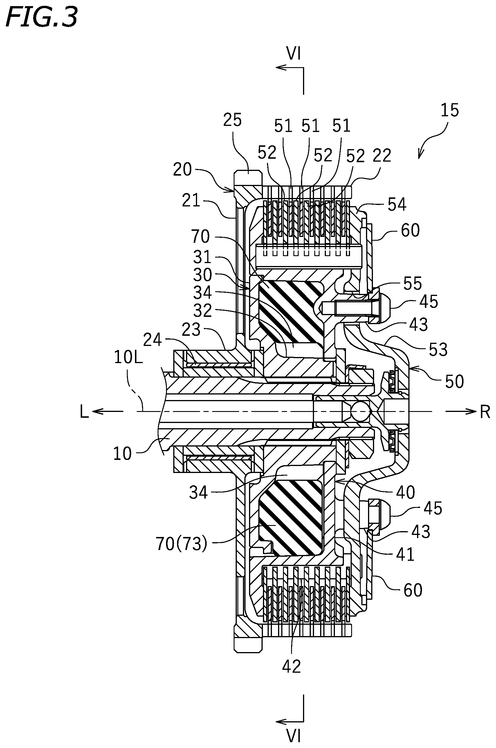Patent US12104653 Figure 3 – Friction clutch and straddled vehicle including the same