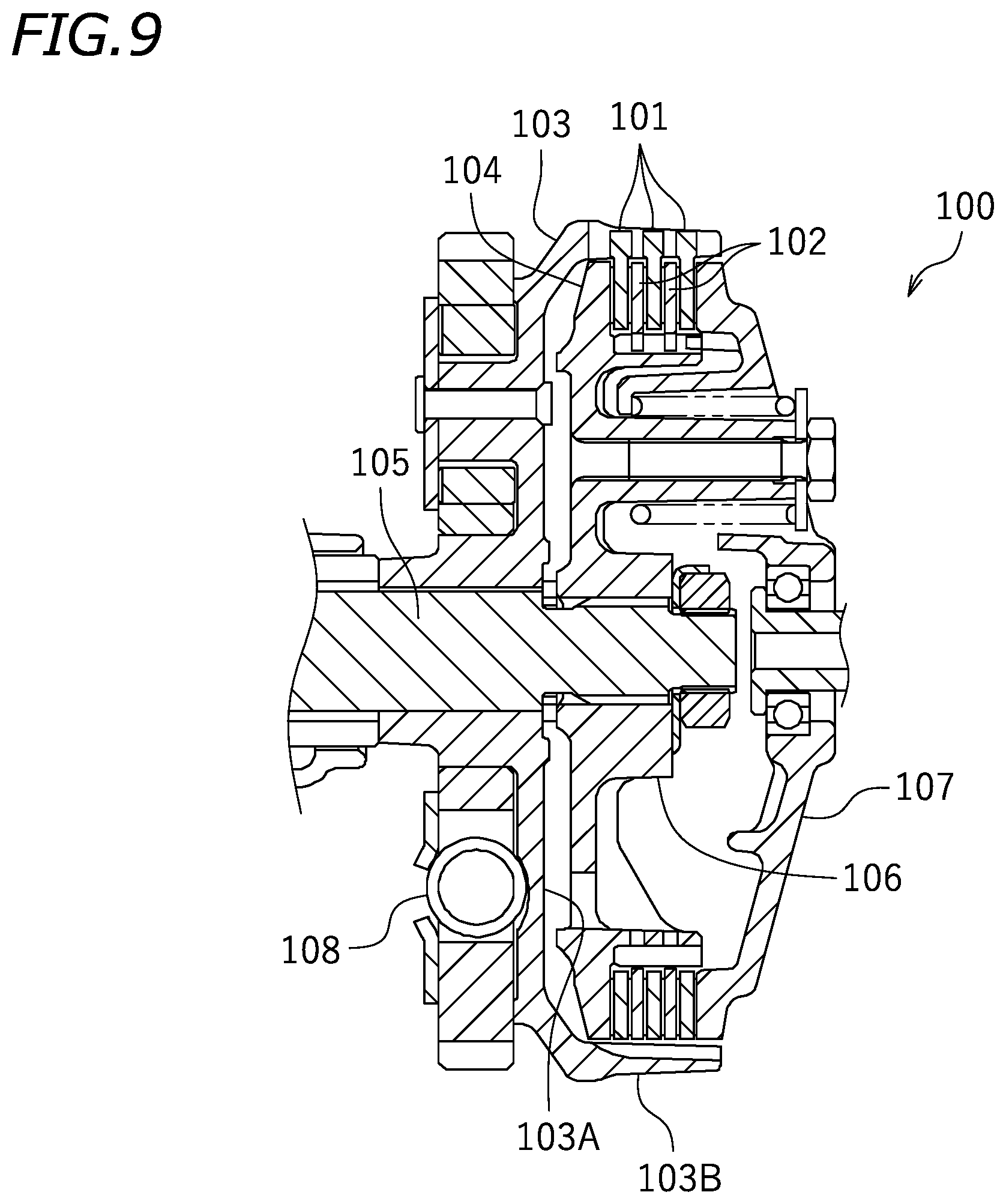 Patent US12104653 Figure 7 – Friction clutch and straddled vehicle including the same