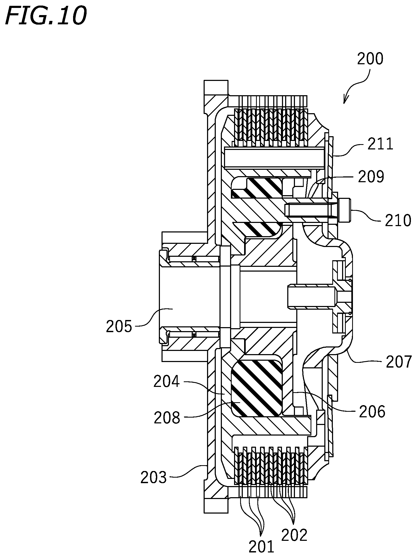 Patent US12104653 Figure 8 – Friction clutch and straddled vehicle including the same
