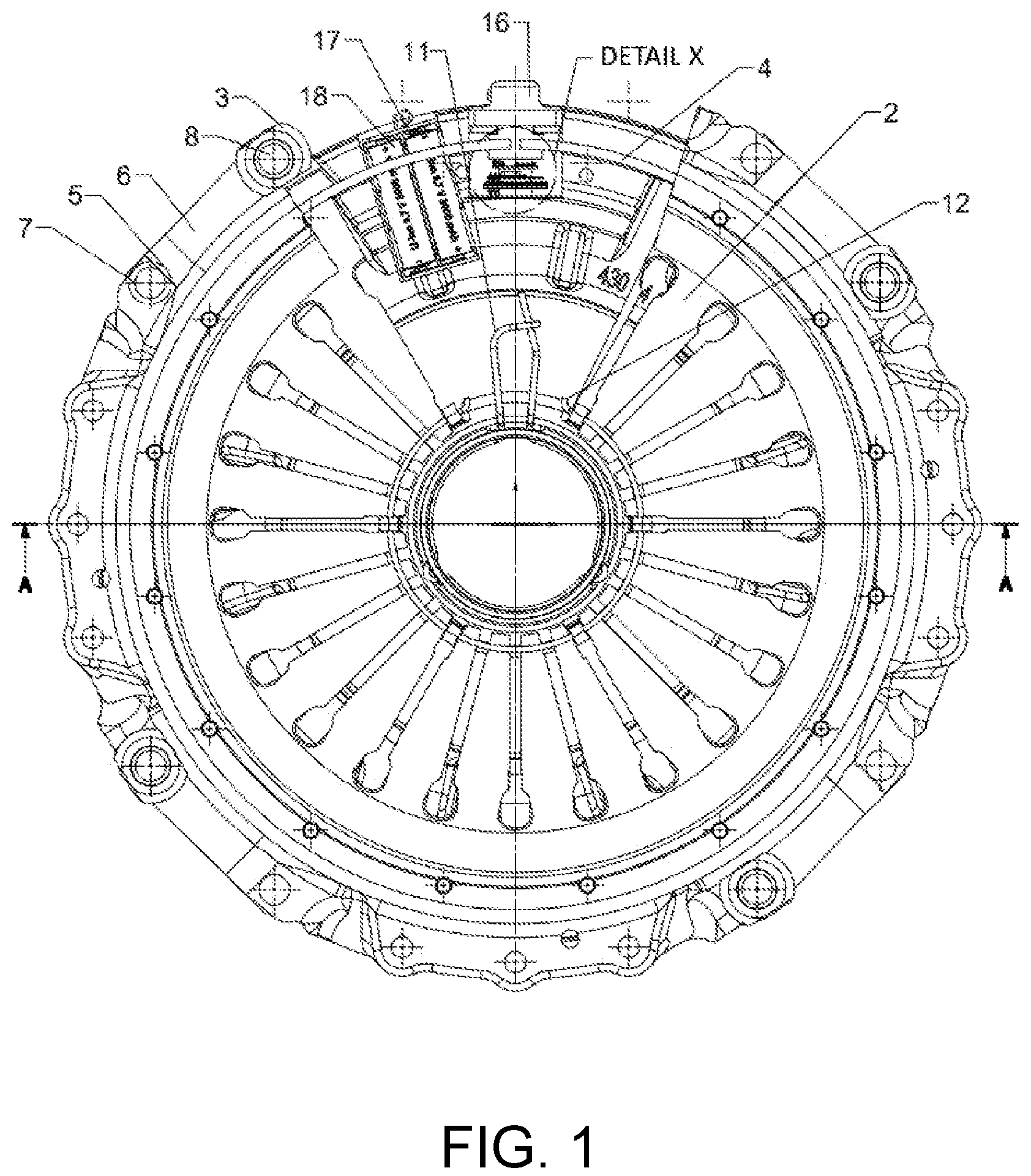 Patent US12104654 Figure 1 – Lining system with sensor