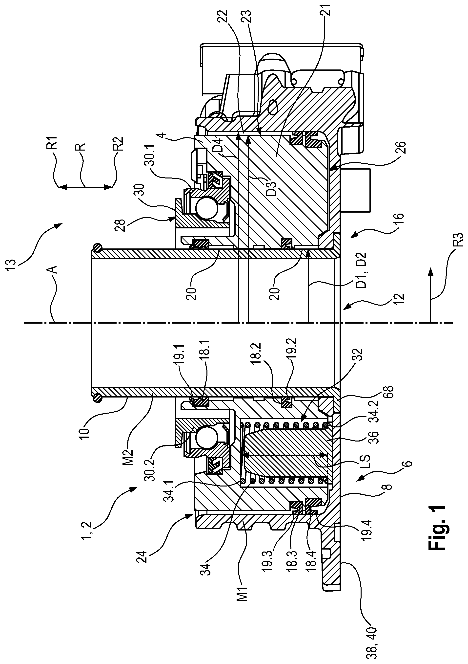 Patent US12104658 Figure 1 – Pneumatic actuator