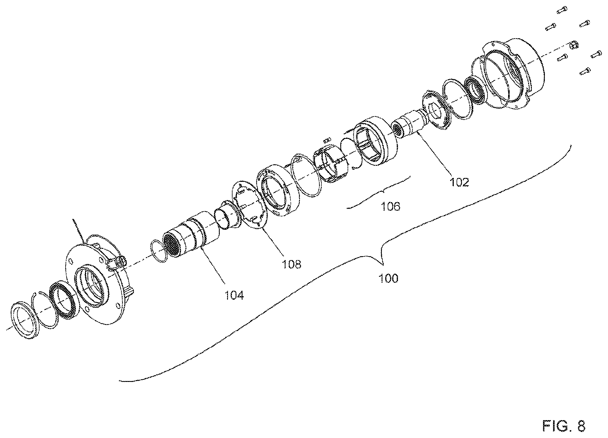 Patent US12104659 Figure 8 – Flexible armature plate for an electro-magnetic overrunning clutch