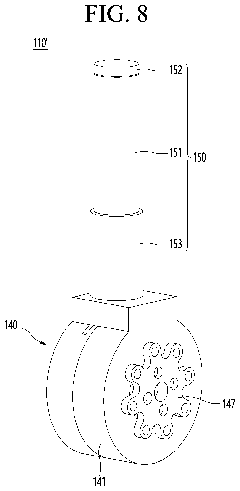 Patent US12104660 Figure 8 – Series elastic actuator