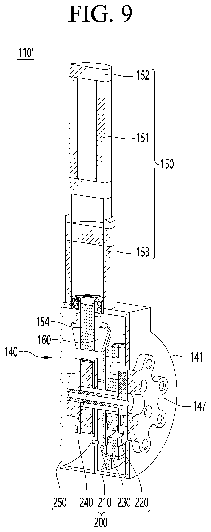 Patent US12104660 Figure 9 – Series elastic actuator