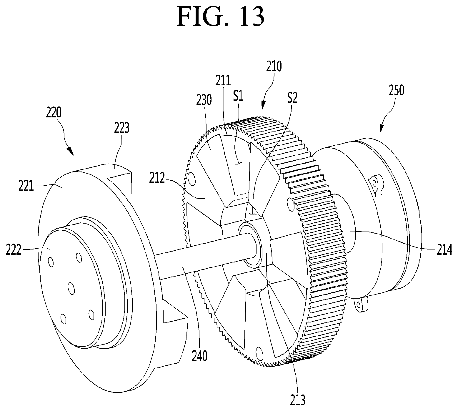 Patent US12104660 Figure 13 – Series elastic actuator