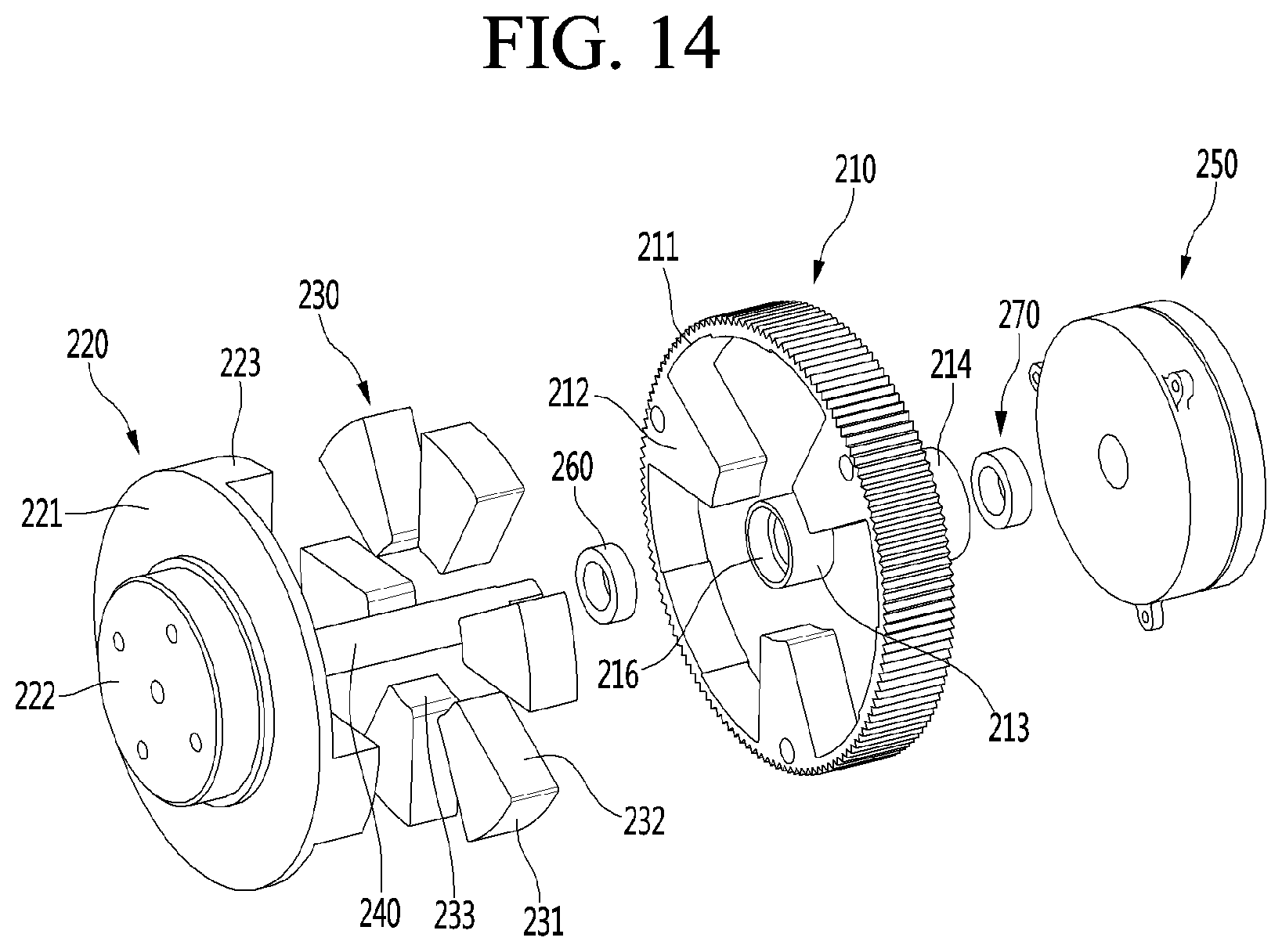 Patent US12104660 Figure 14 – Series elastic actuator