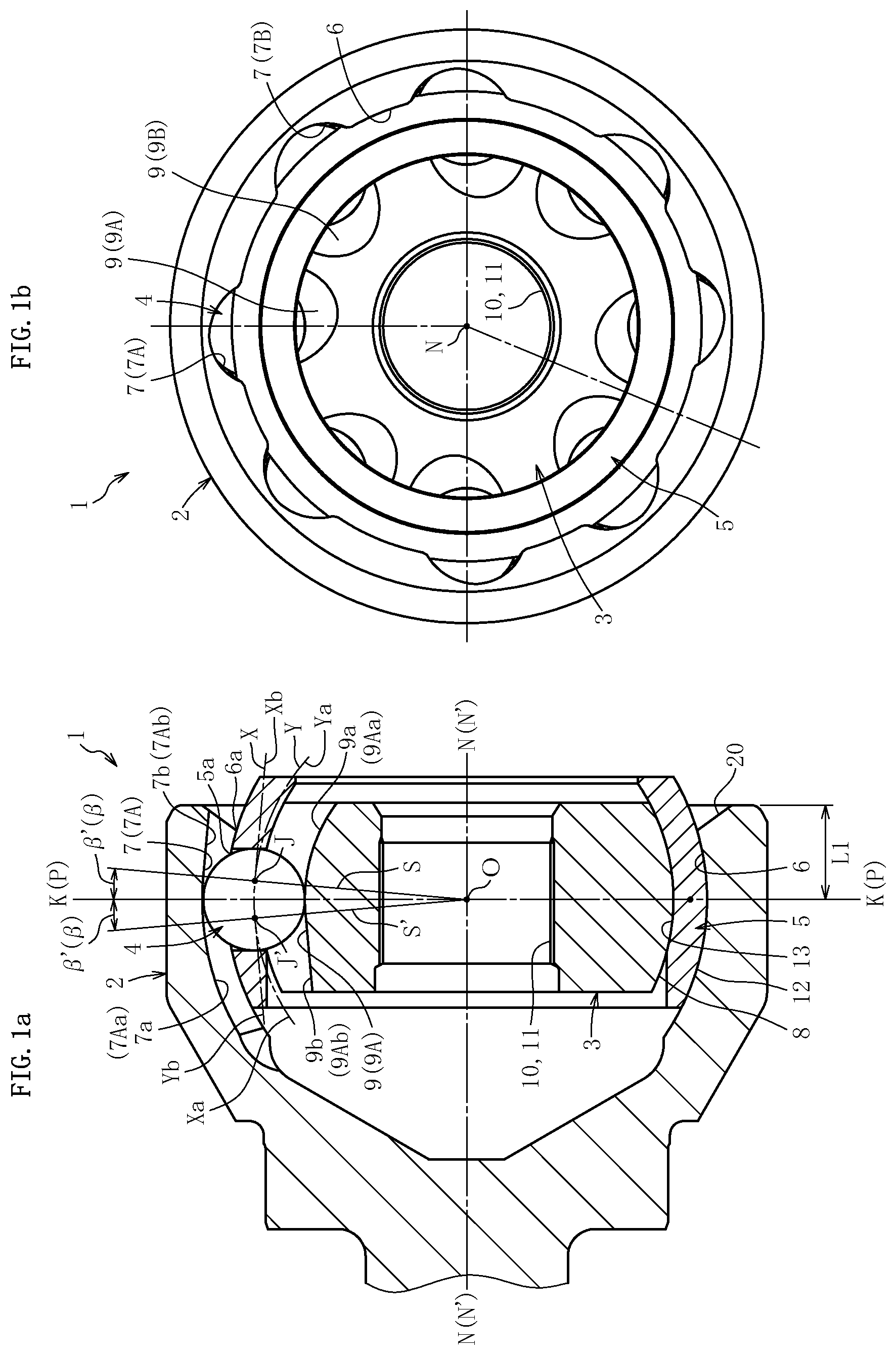 Patent US12104661 Figure 1 – Fixed type constant velocity universal joint