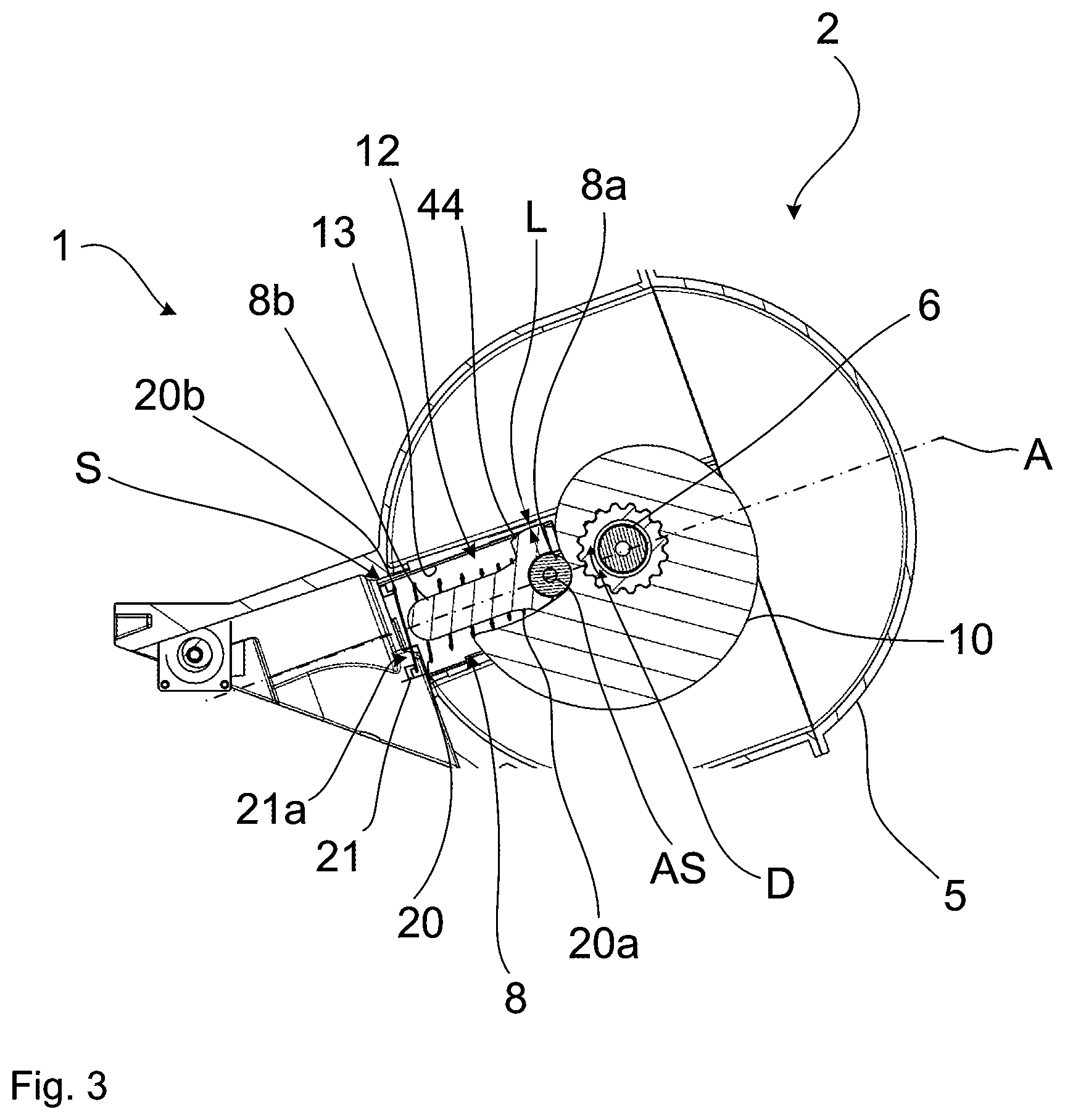 Patent US12104665 Figure 4 – Disc brake having an electromechanical actuator