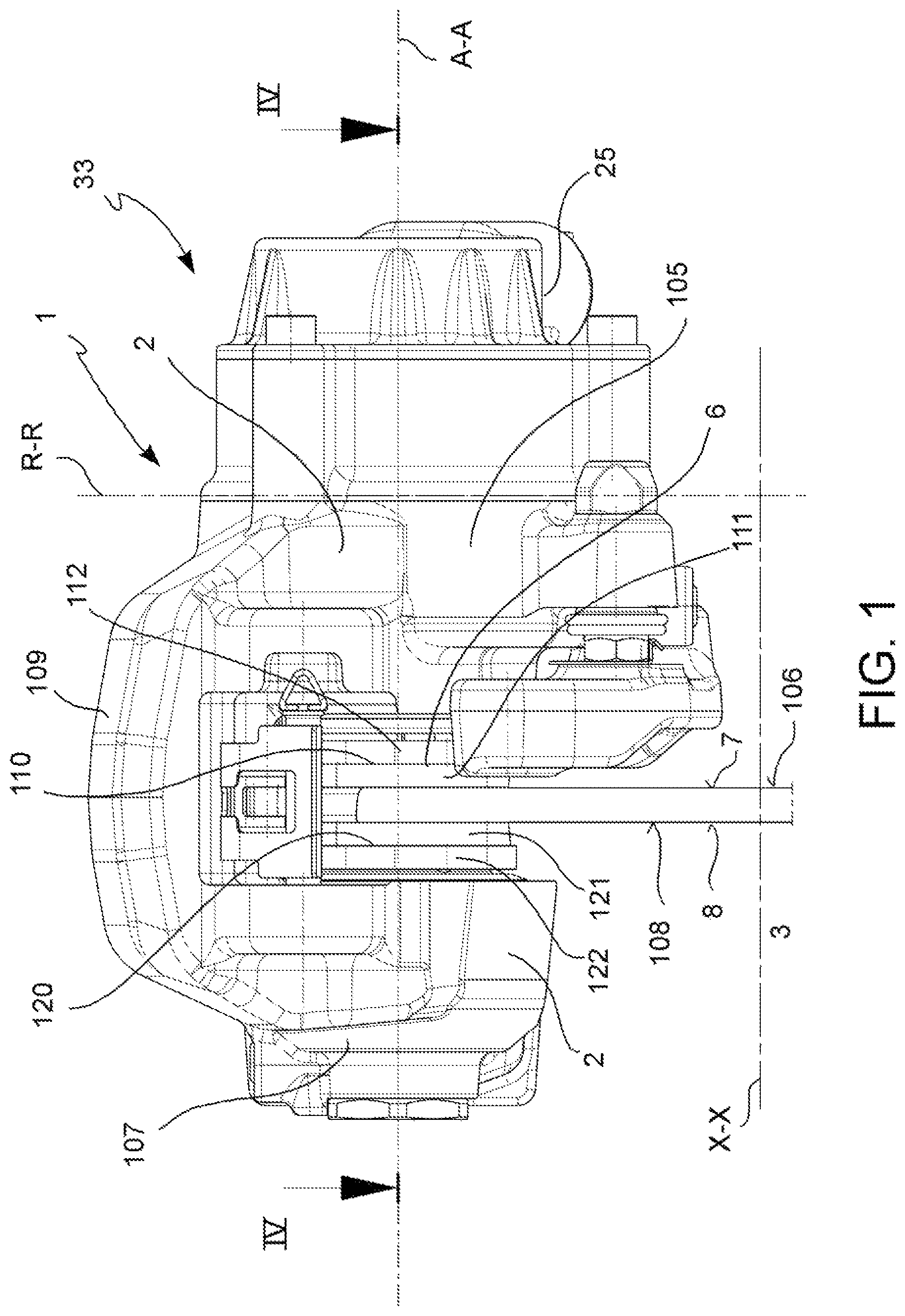 Patent US12104666 Figure 1 – Brake caliper for disc brake