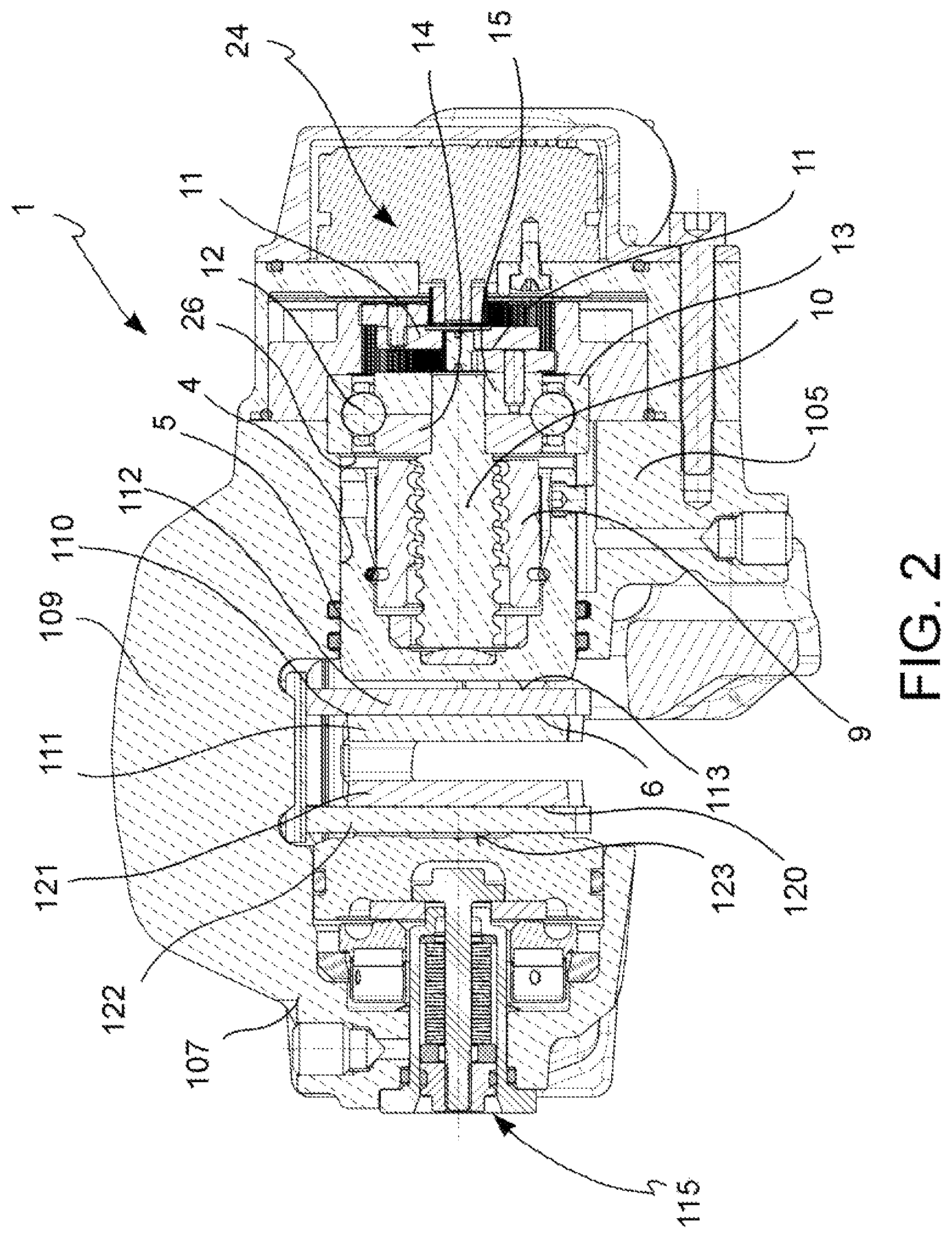 Patent US12104666 Figure 2 – Brake caliper for disc brake