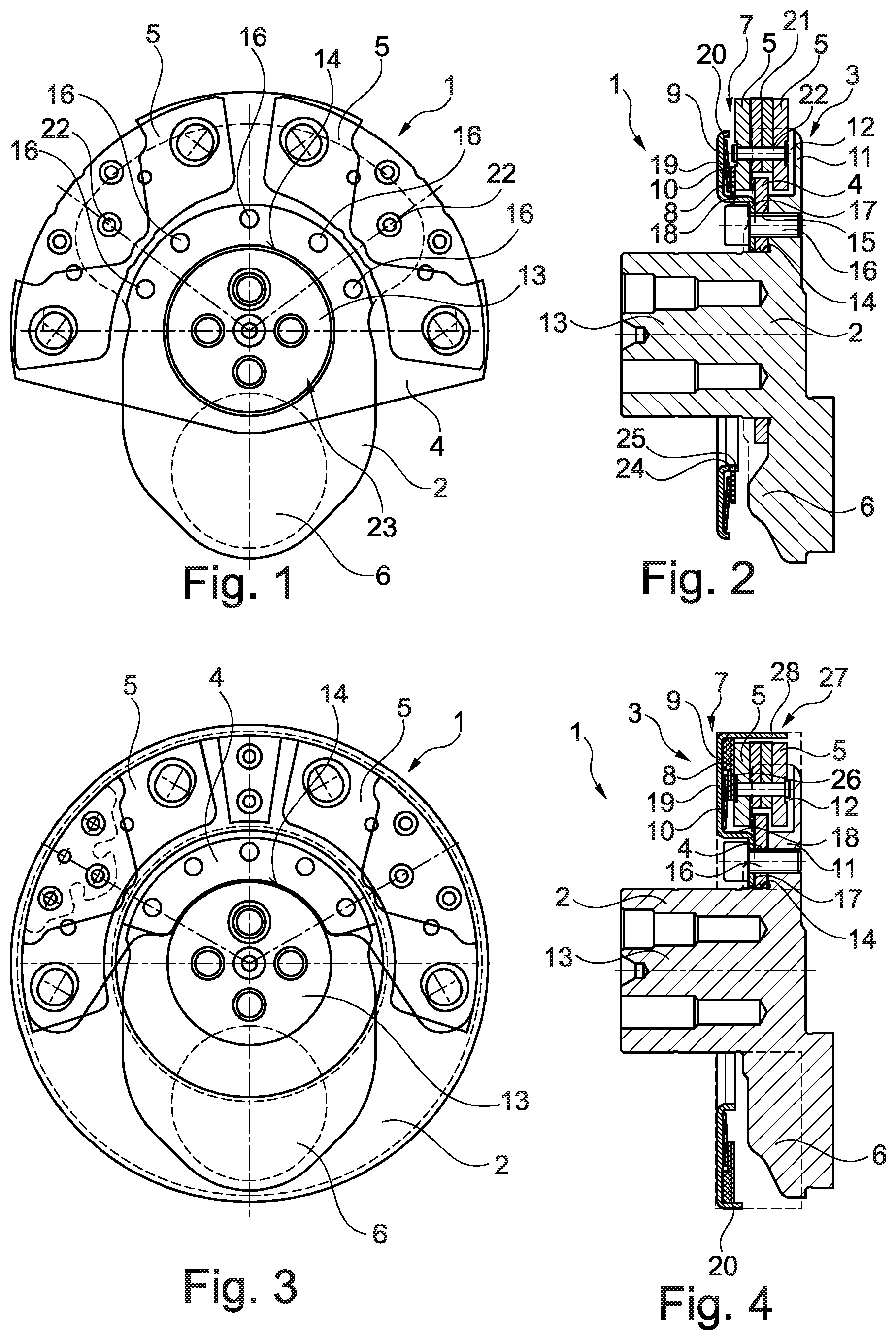 Patent US12104671 — Crankshaft assembly with a centrifugal pendulum attached to the crankshaft — Figure 1