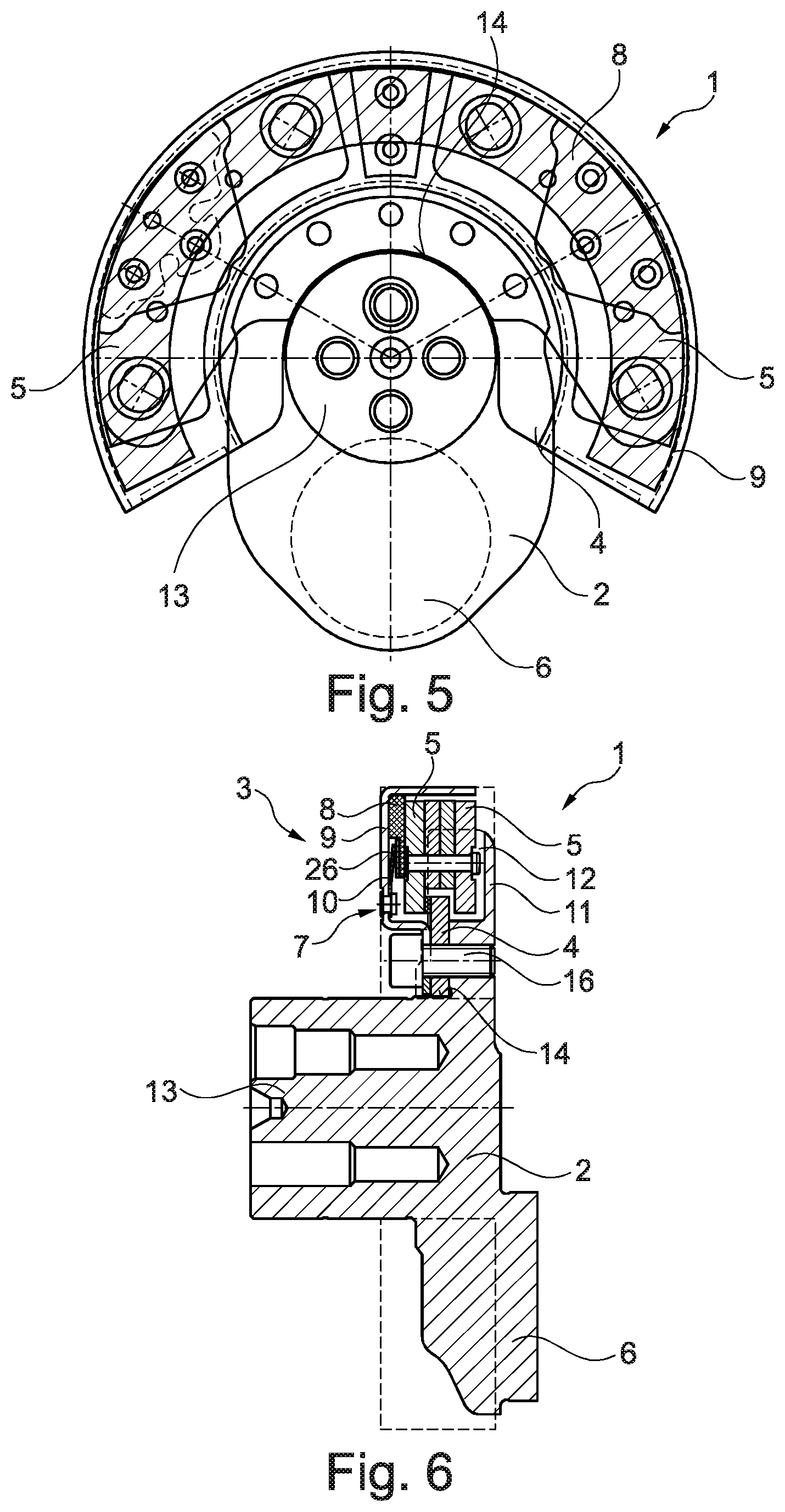 Patent US12104671 Figure 2 – Crankshaft assembly with a centrifugal pendulum attached to the crankshaft