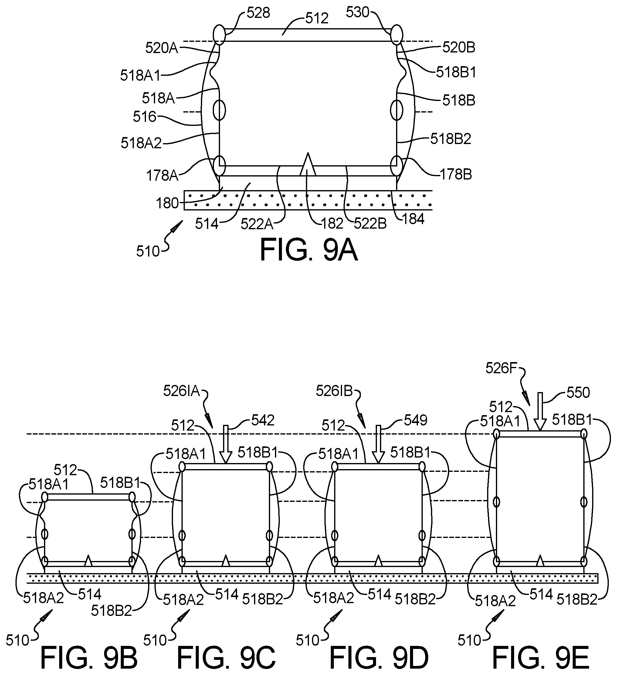 Patent US12104672 Figure 5 – Inflatable with elastic constraint tethers