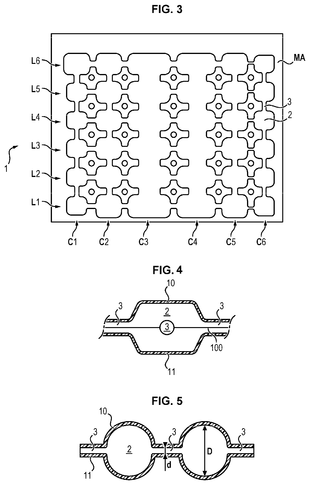 Patent US12104673 Figure 3 – Inflatable cellular structure and article equipped therewith