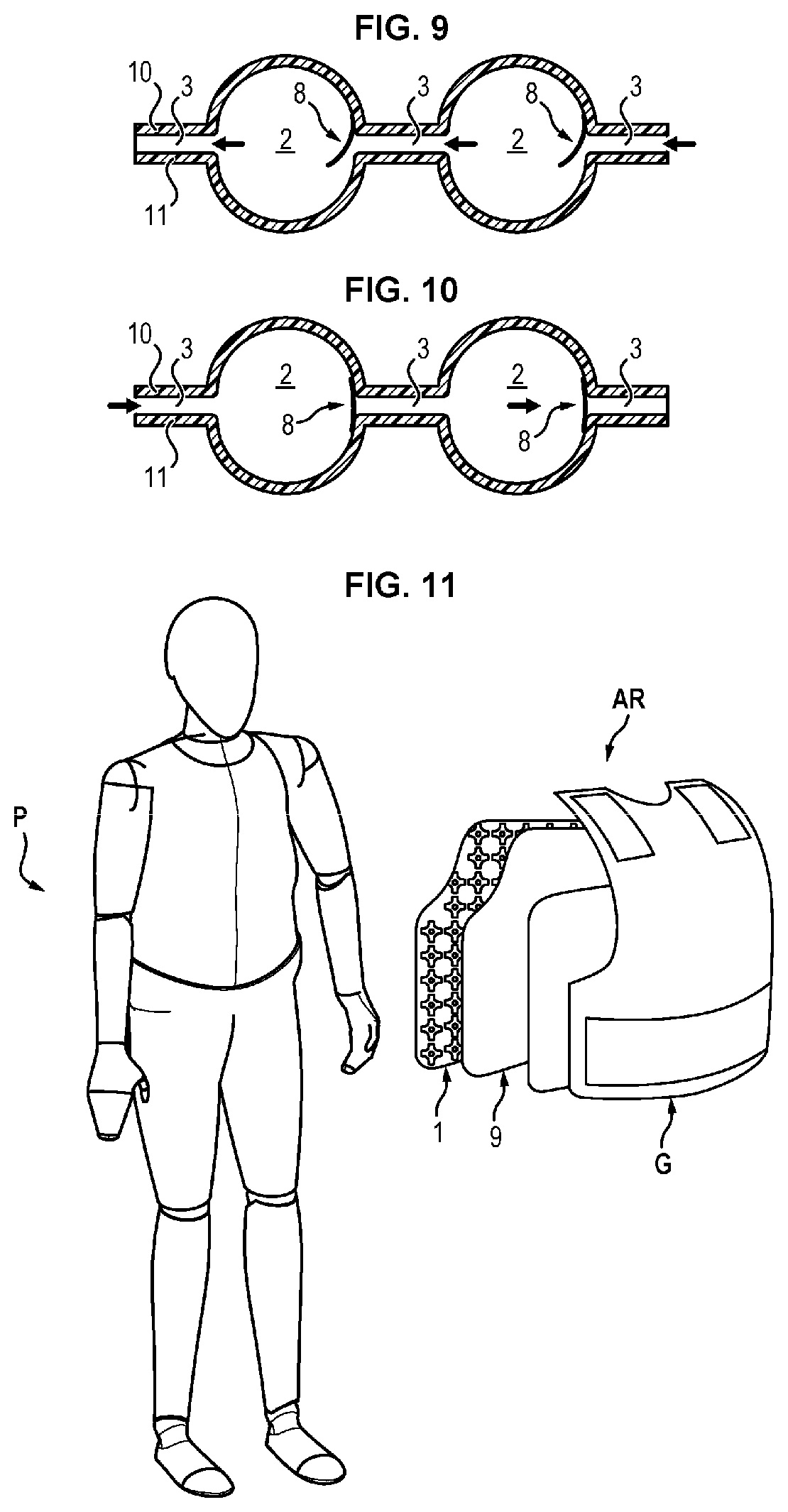 Patent US12104673 Figure 5 – Inflatable cellular structure and article equipped therewith