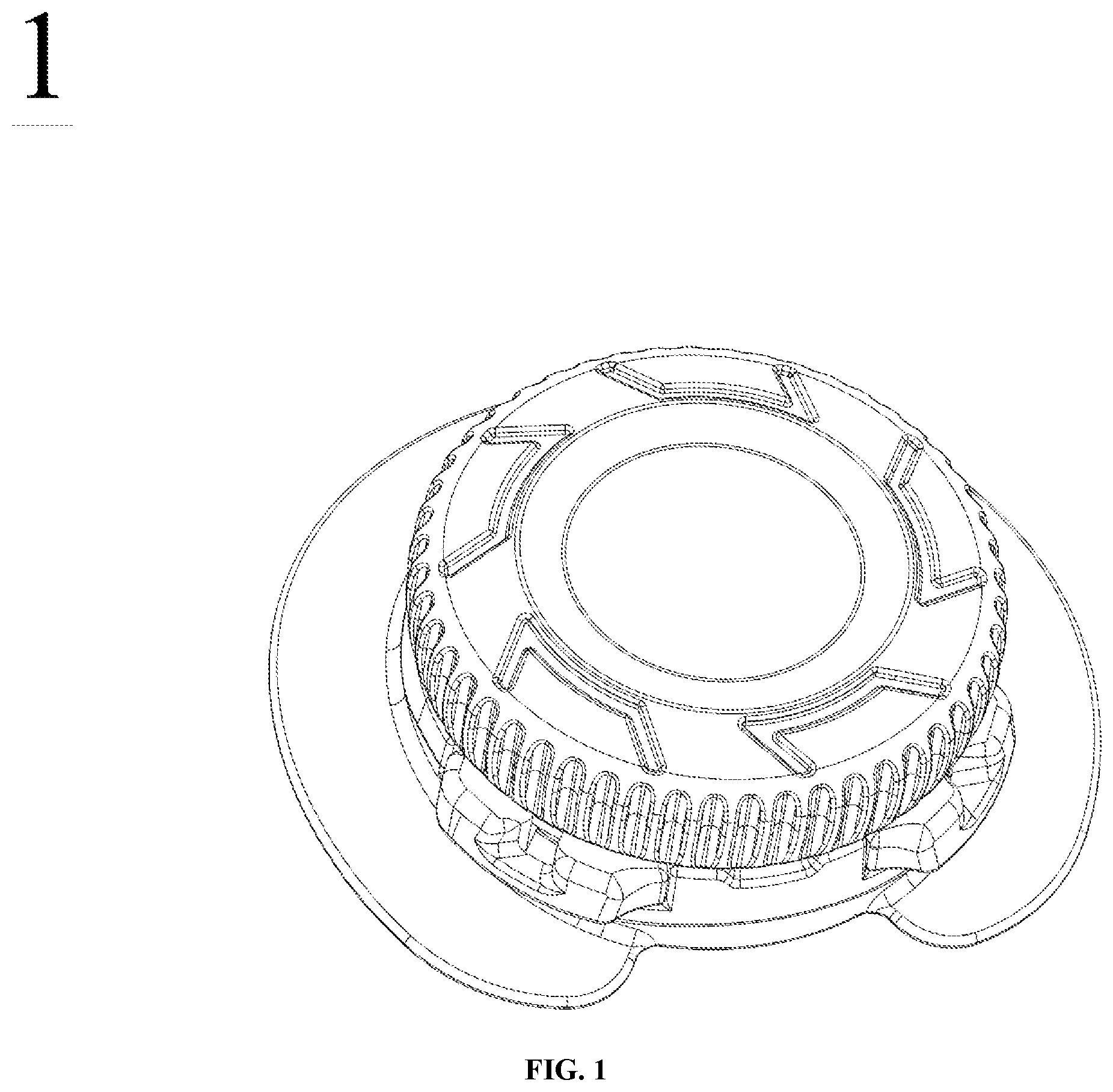 Patent US12104675 Figure 1 – Finely-adjustable cord retracting and deploying device and object