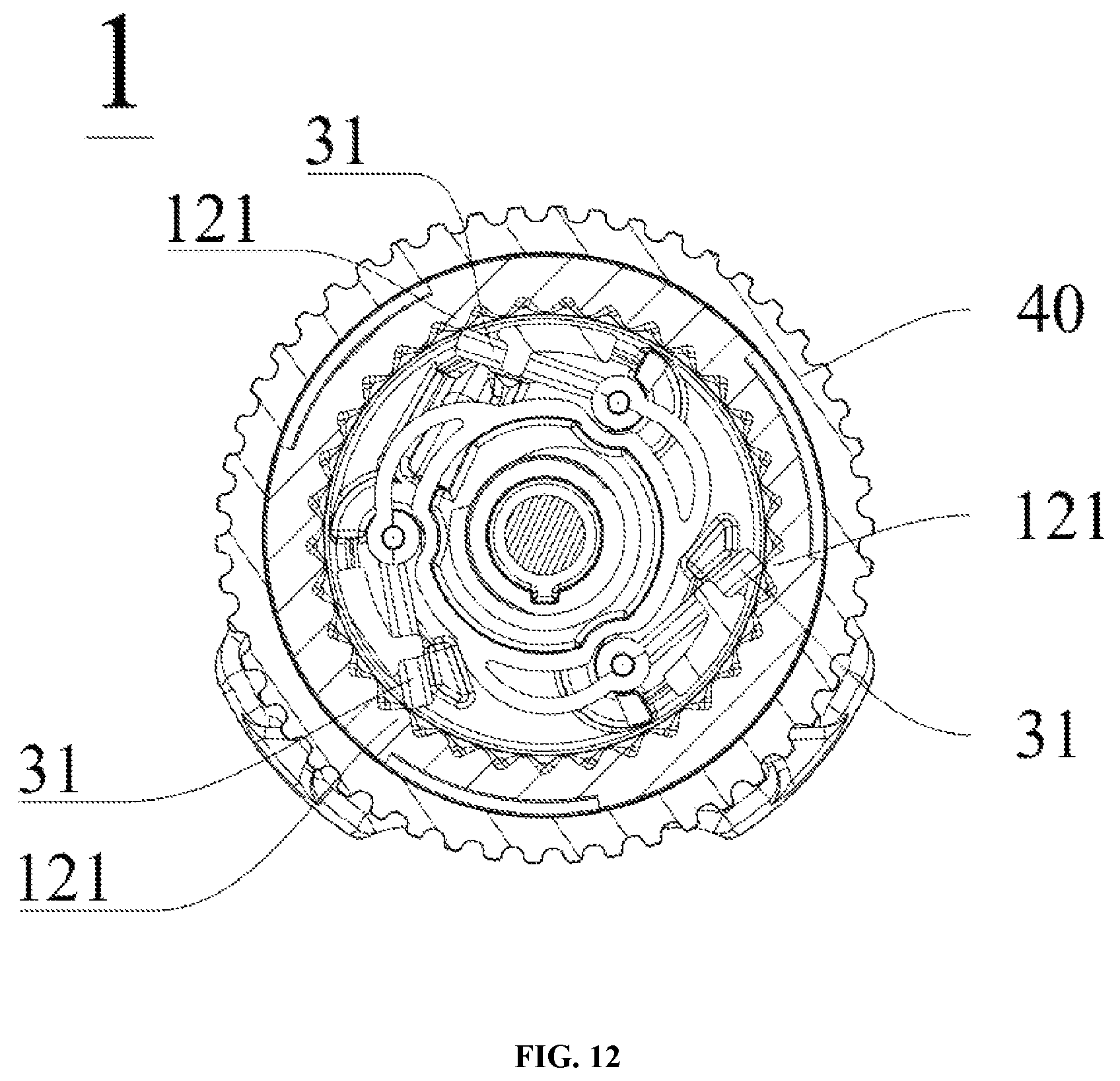 Patent US12104675 Figure 9 – Finely-adjustable cord retracting and deploying device and object