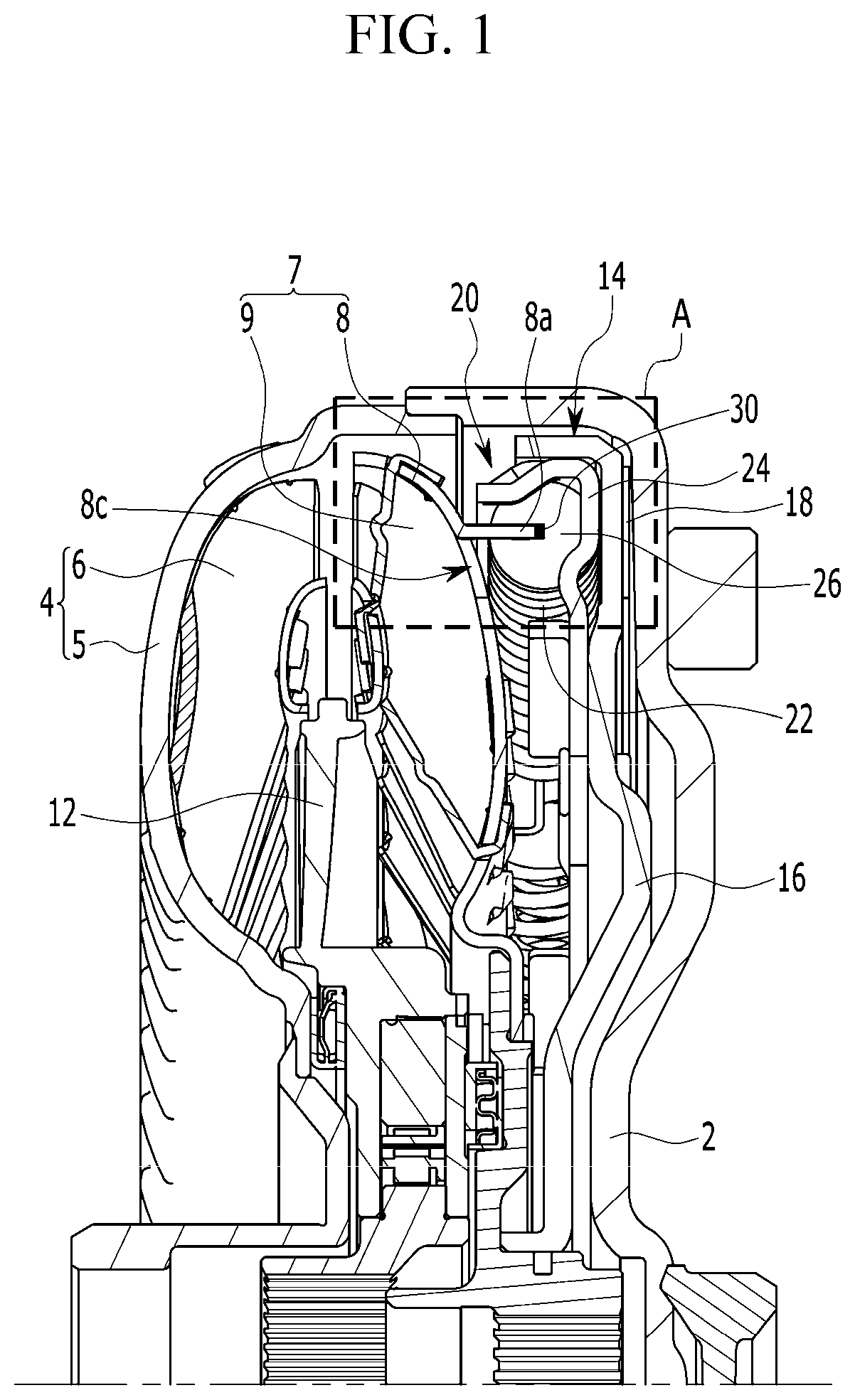 Patent US12104683 Figure 1 – Torque converter