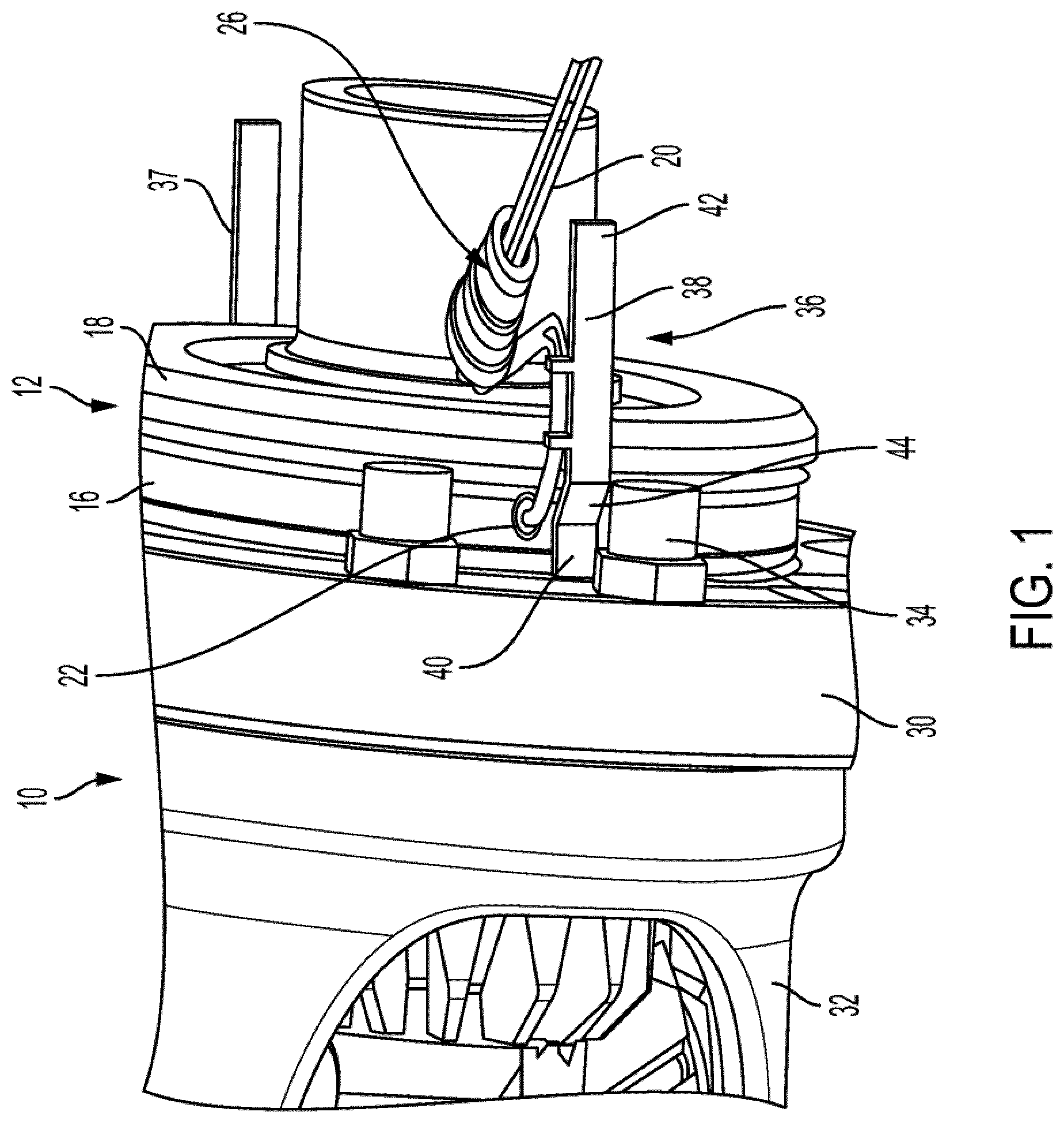 Patent US12104684 Figure 1 – Electronic locking differential assembly with wire guide and cover