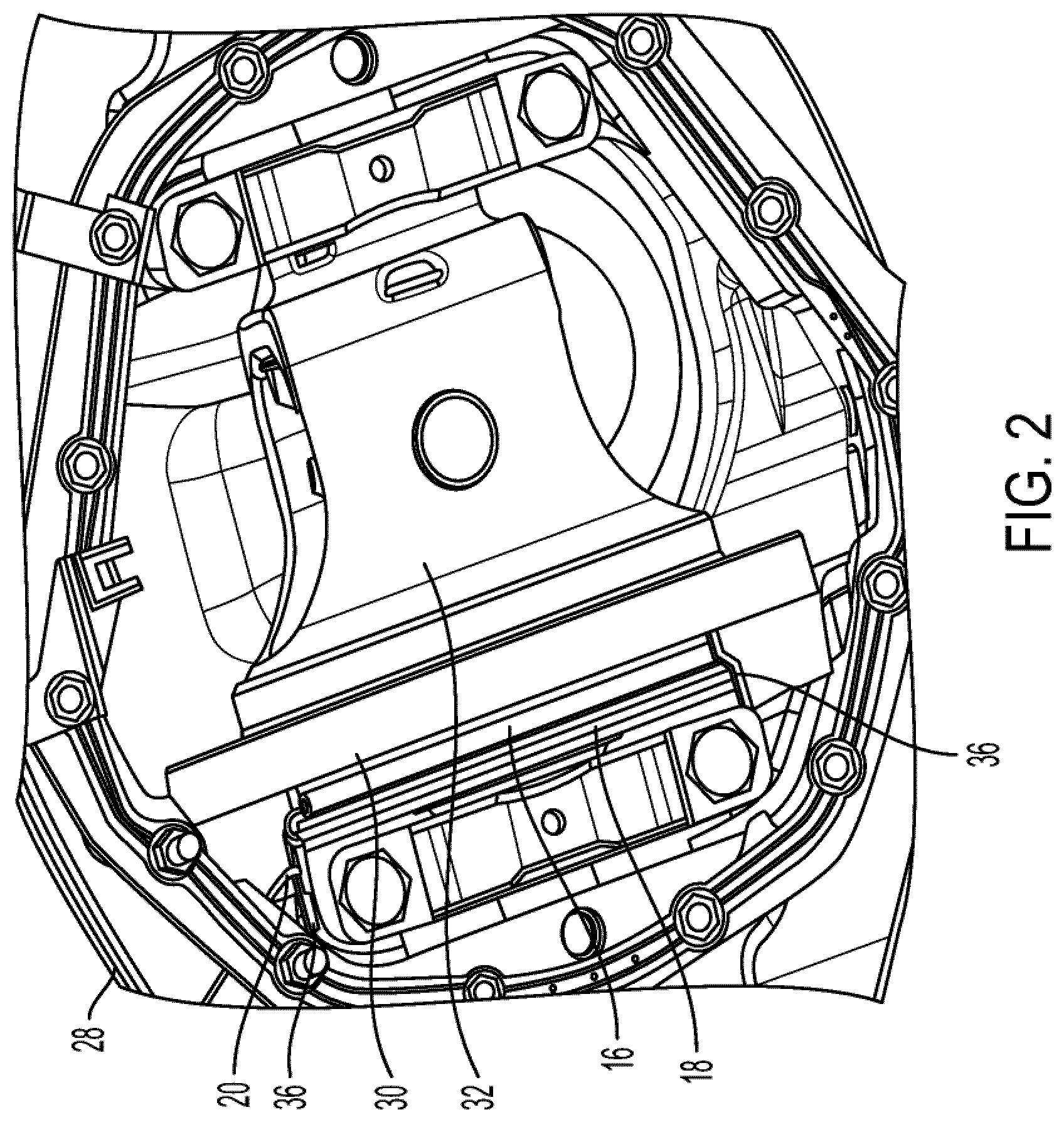 Patent US12104684 Figure 2 – Electronic locking differential assembly with wire guide and cover