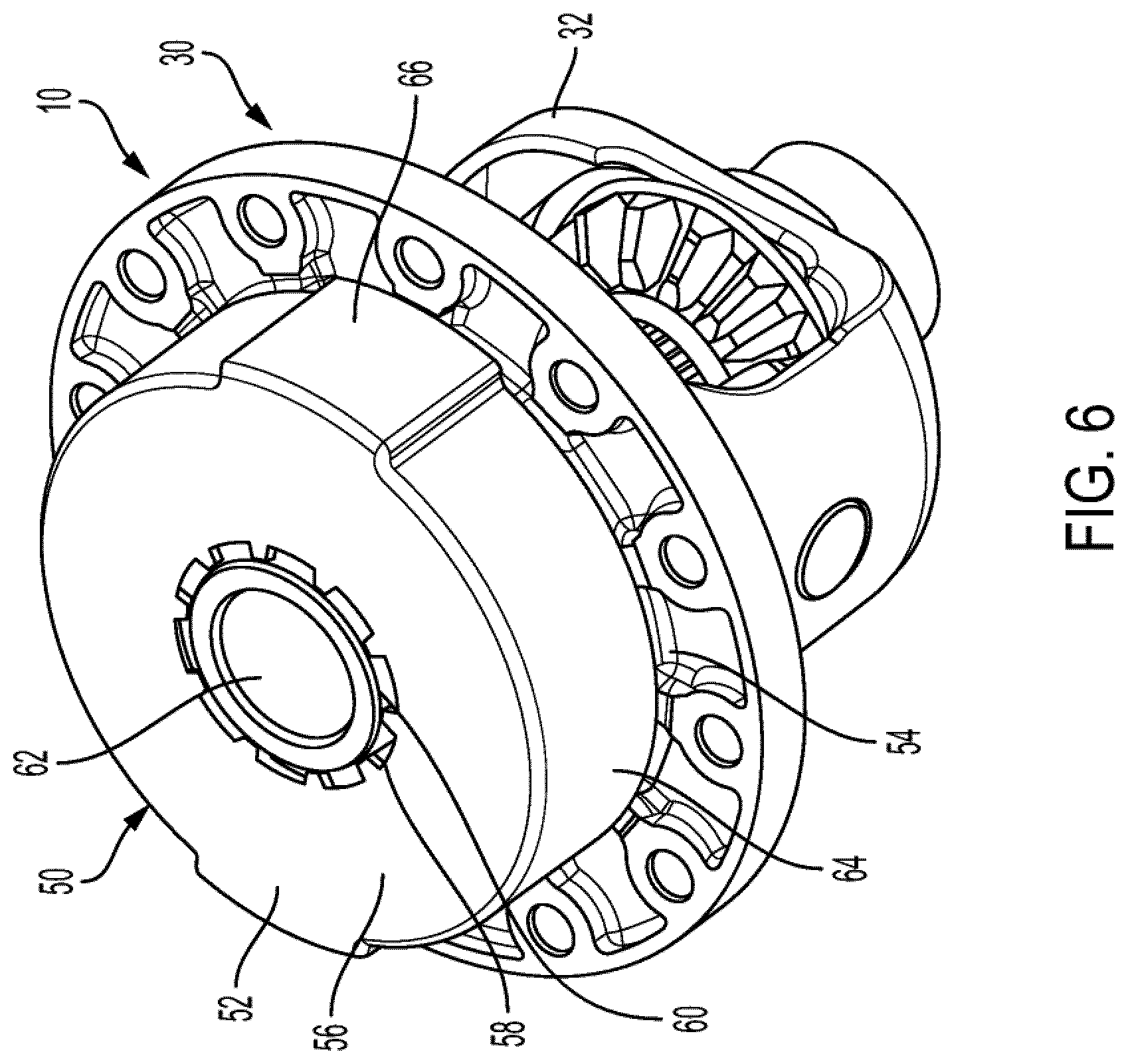 Patent US12104684 Figure 6 – Electronic locking differential assembly with wire guide and cover