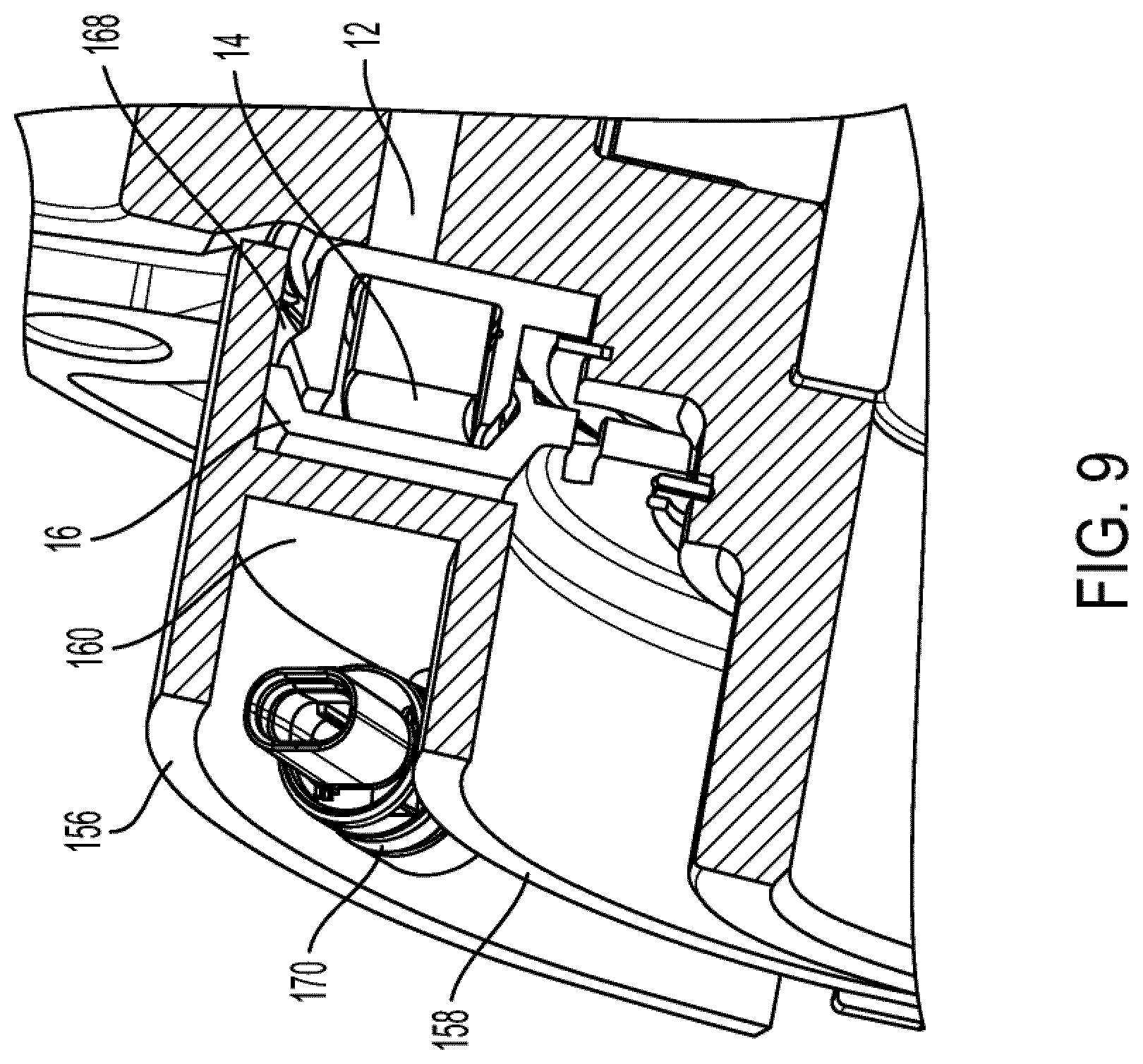 Patent US12104684 Figure 9 – Electronic locking differential assembly with wire guide and cover