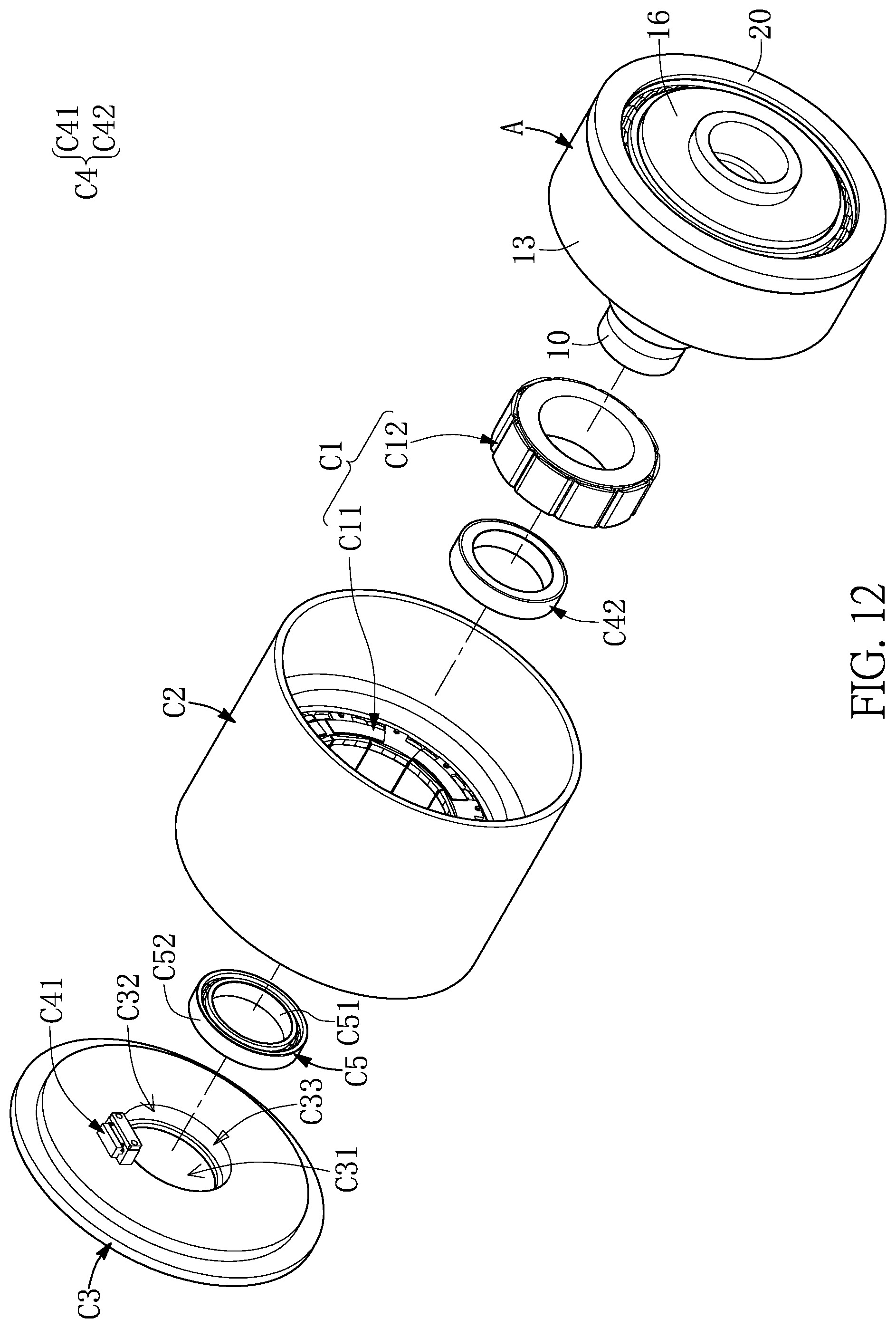 Patent US12104686 Figure 12 – Dynamic power device, automatic mobile vehicle, transfer apparatus, dynamic power supply system, and electric bicycle