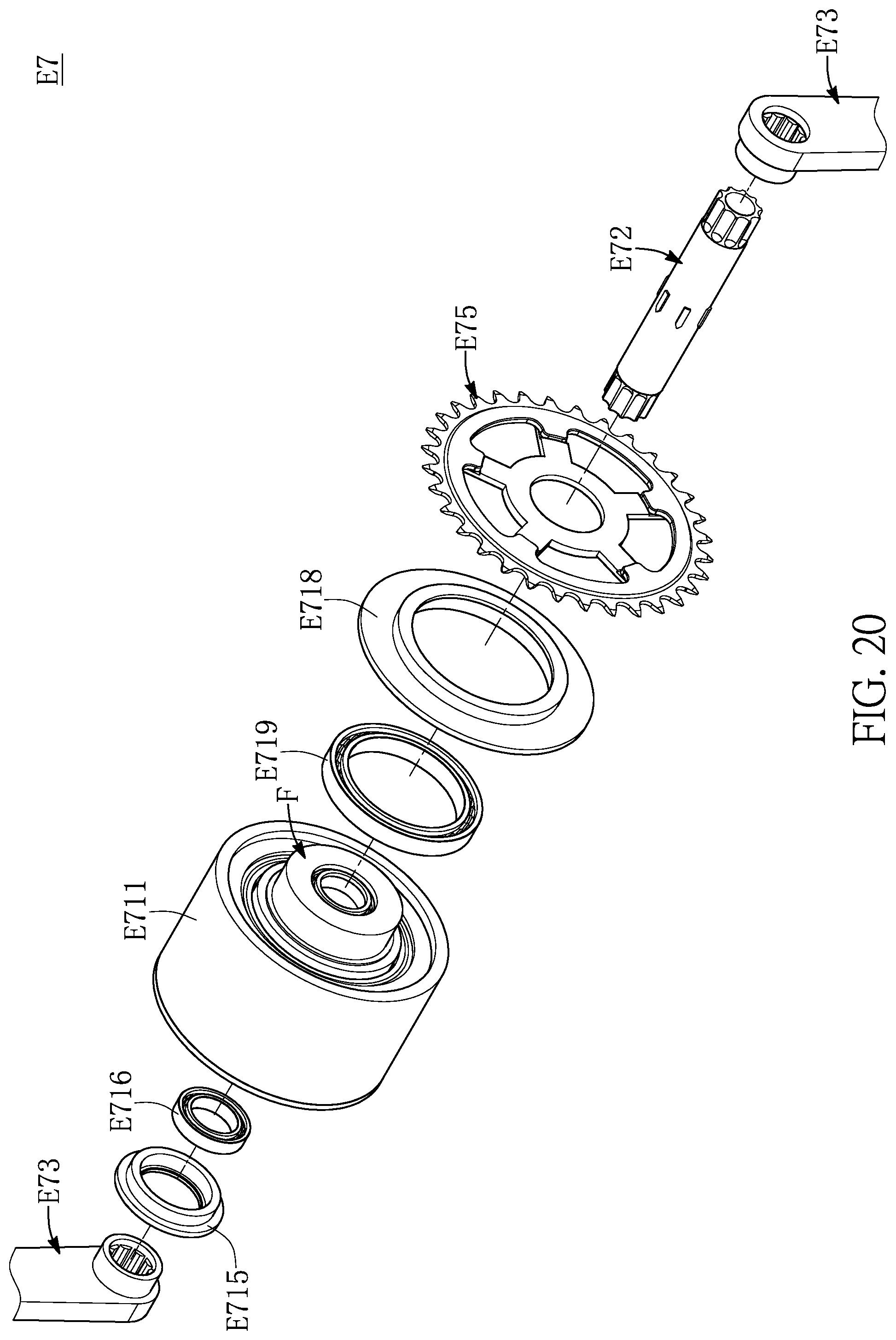 Patent US12104686 Figure 20 – Dynamic power device, automatic mobile vehicle, transfer apparatus, dynamic power supply system, and electric bicycle