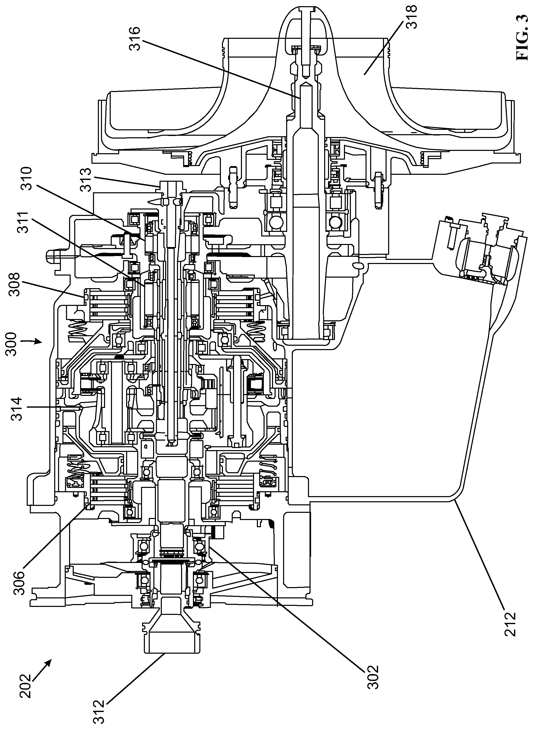 Patent US12104690 Figure 3 – Epicyclic gear carrier assembly having an integrated lubrication pump