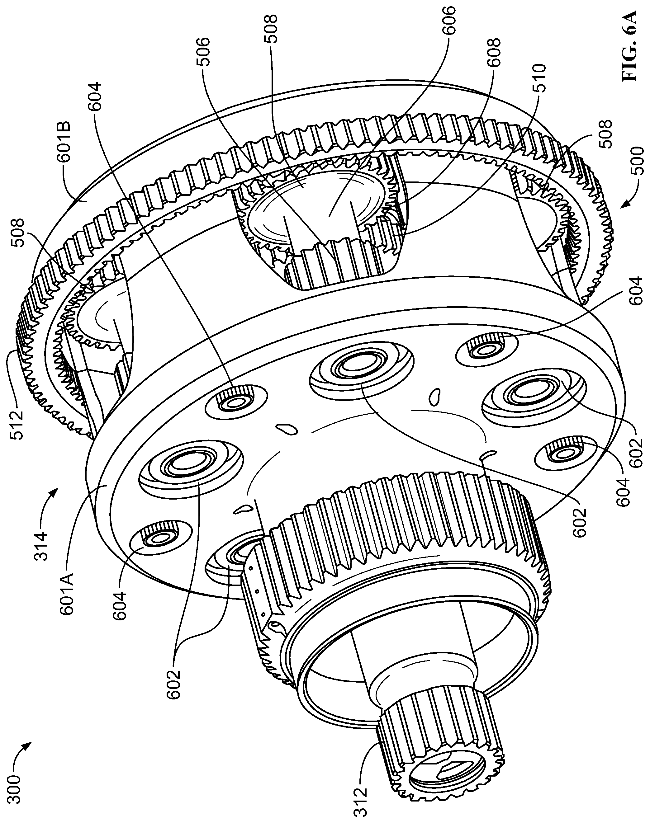Patent US12104690 Figure 6 – Epicyclic gear carrier assembly having an integrated lubrication pump