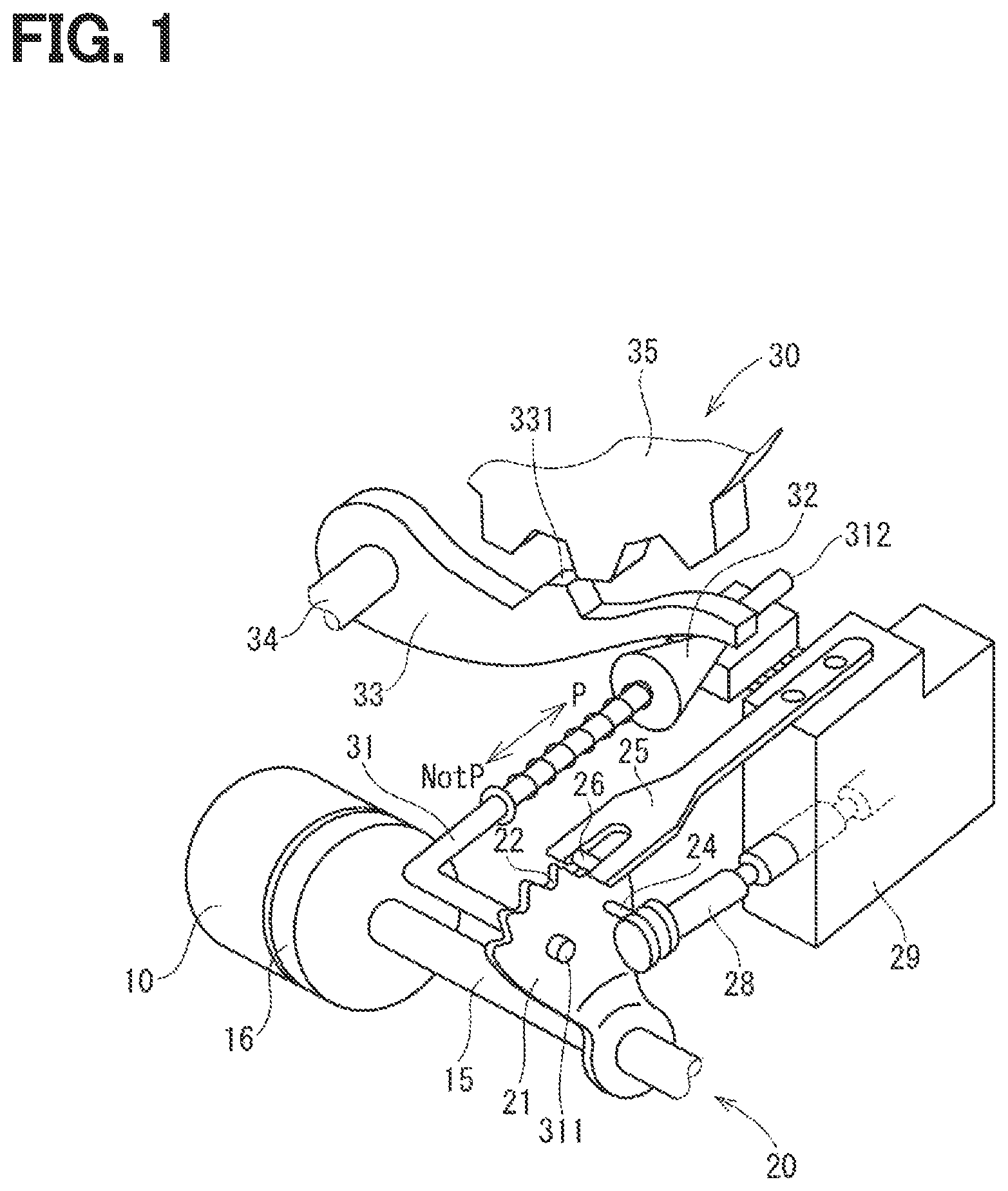 Patent US12104693 Figure 1 – Shift range control device
