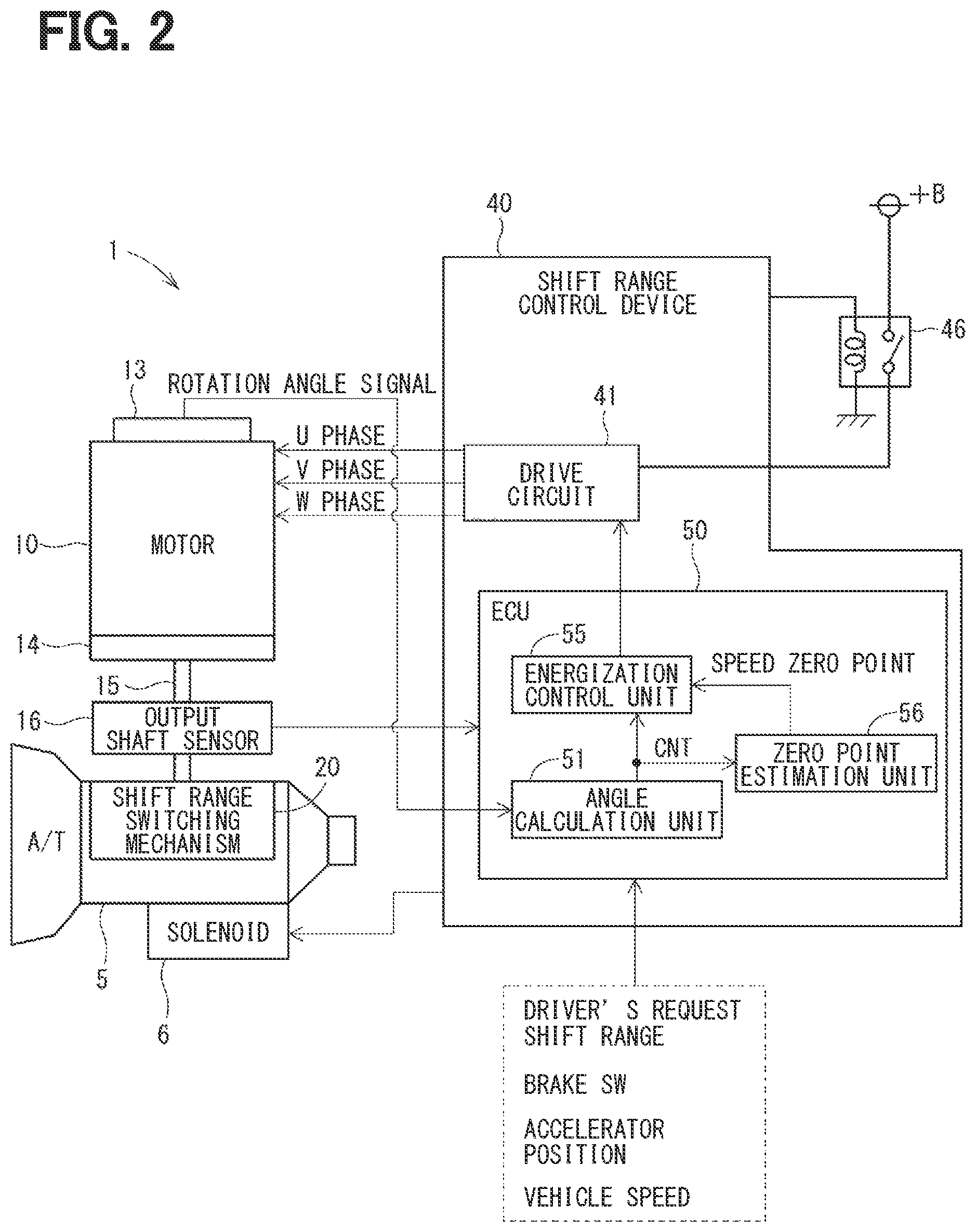Patent US12104693 Figure 2 – Shift range control device