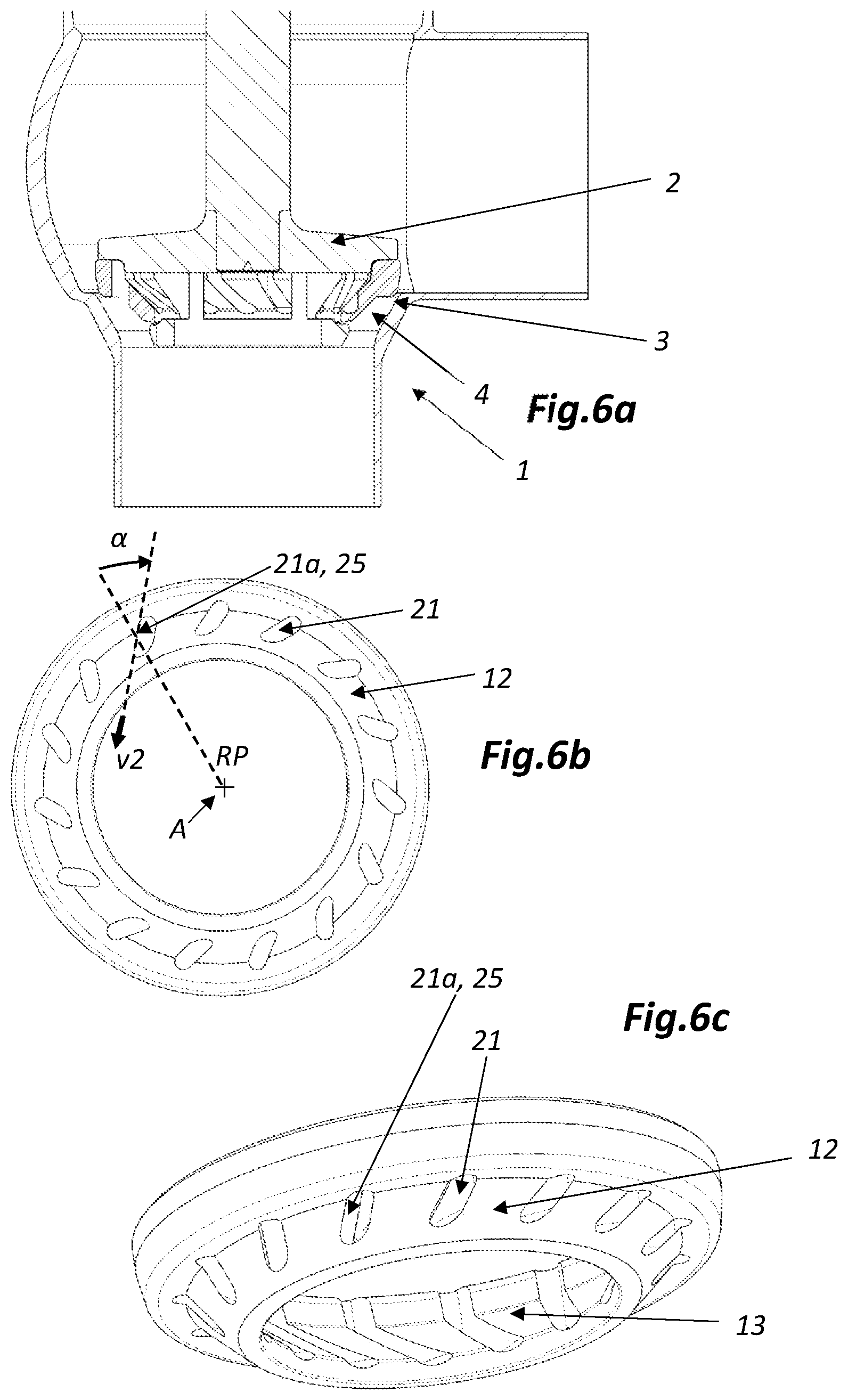 Patent US12104702 Figure 5 – Gasket, fluid flow control valve and method of cleaning such a valve