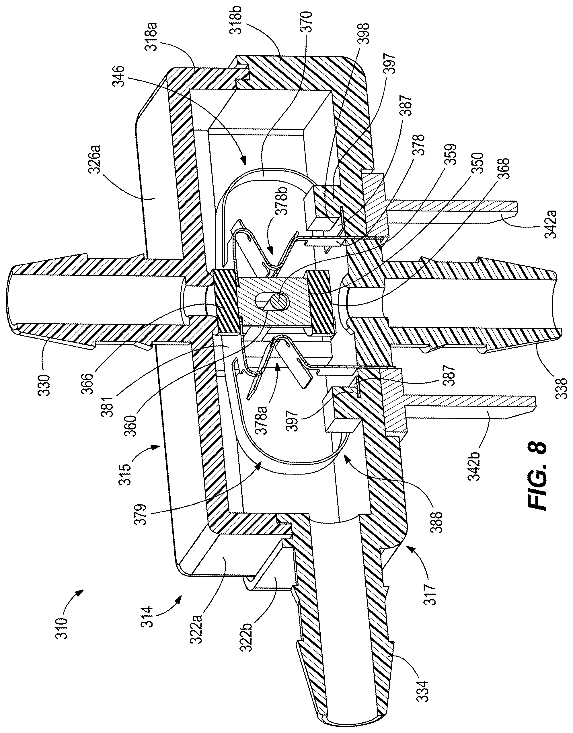 Patent US12104703 Figure 8 – Fluid management system