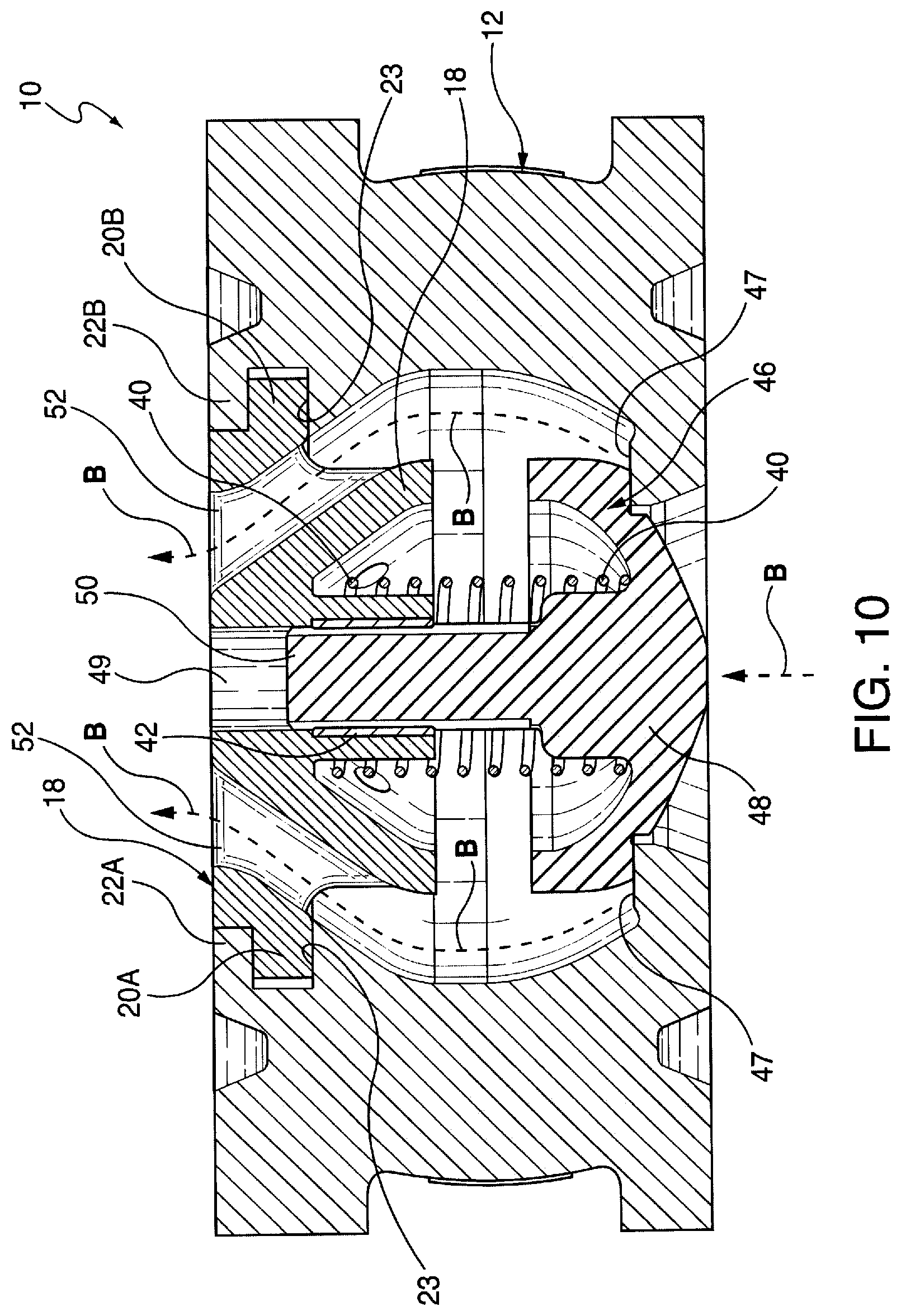 Patent US12104707 Figure 9 – High pressure axial flow check valve
