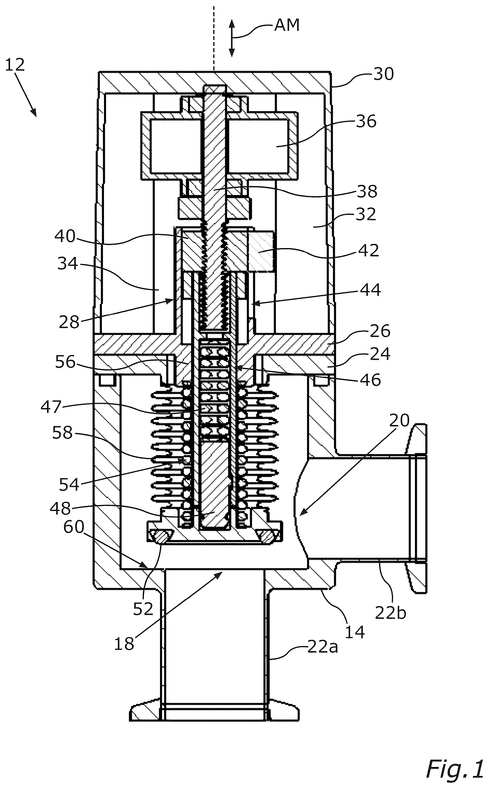 Patent US12104715 Figure 1 – Vacuum valve