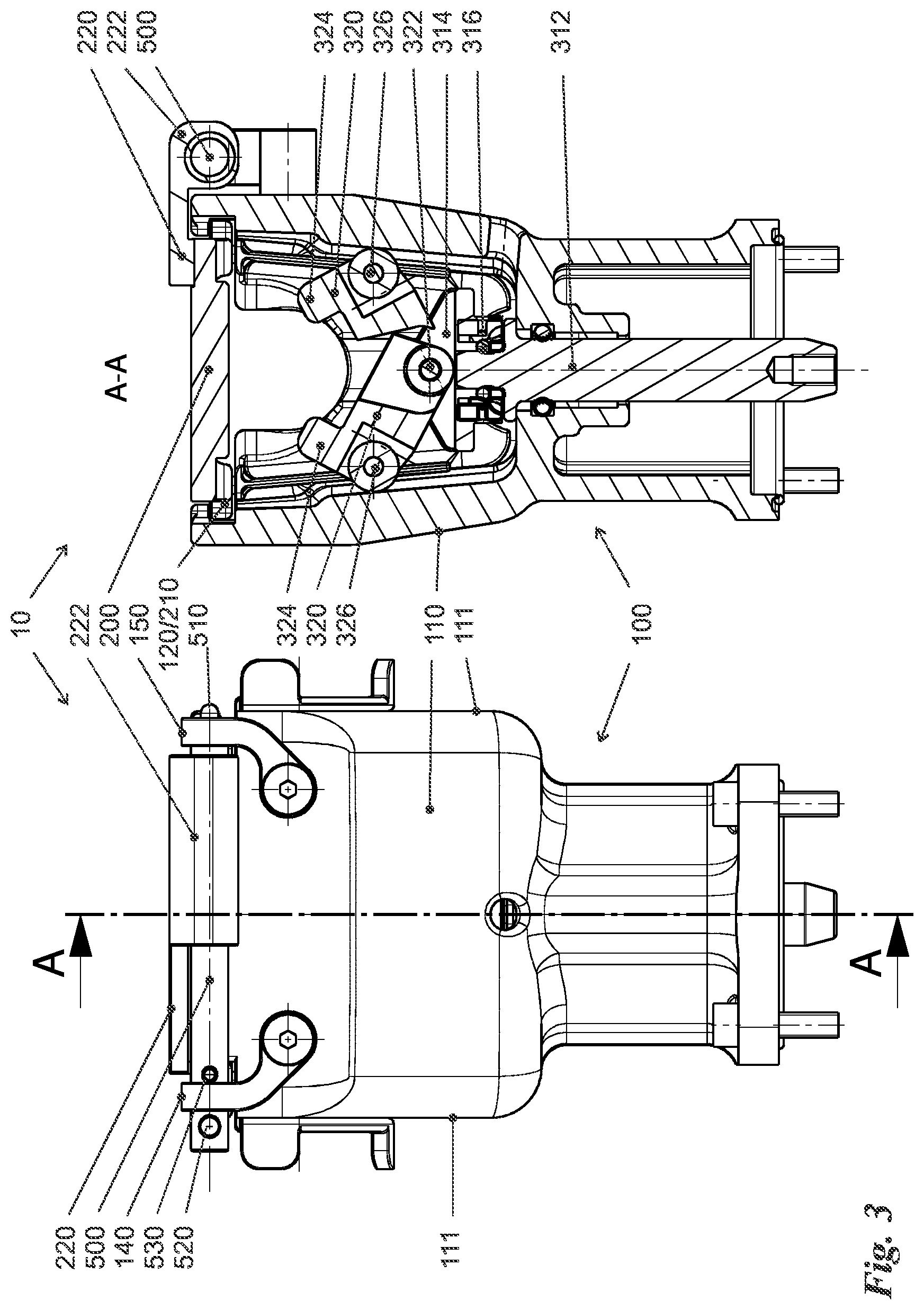 Patent US12104716 Figure 3 – Pinch valve